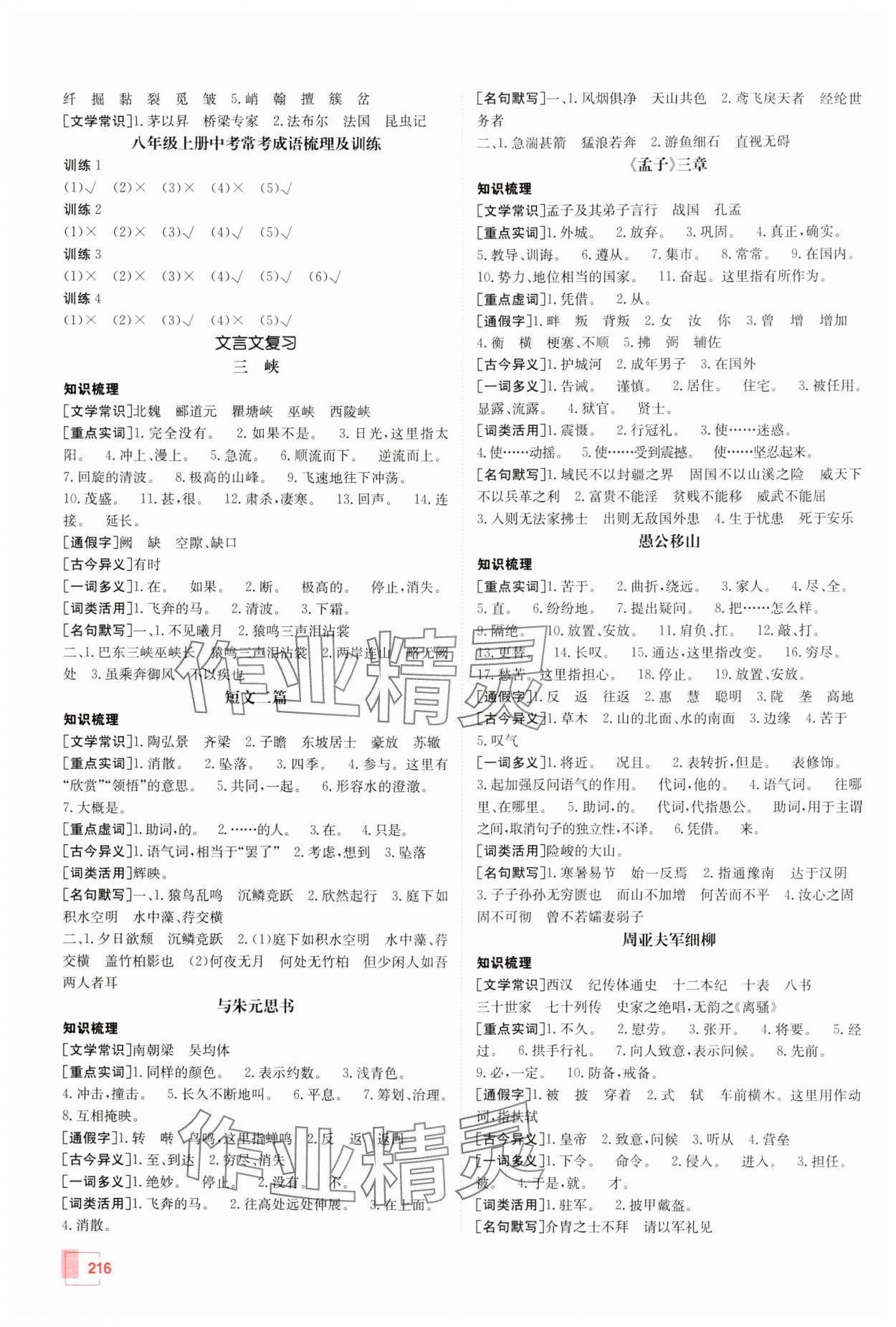 2025年升學(xué)錦囊語文山東專版 參考答案第7頁