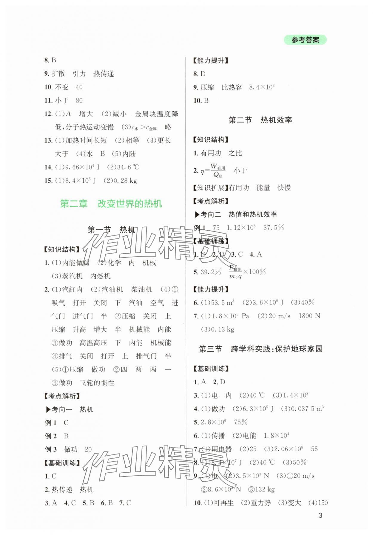 2025年新课程实践与探究丛书九年级物理上册教科版 第3页