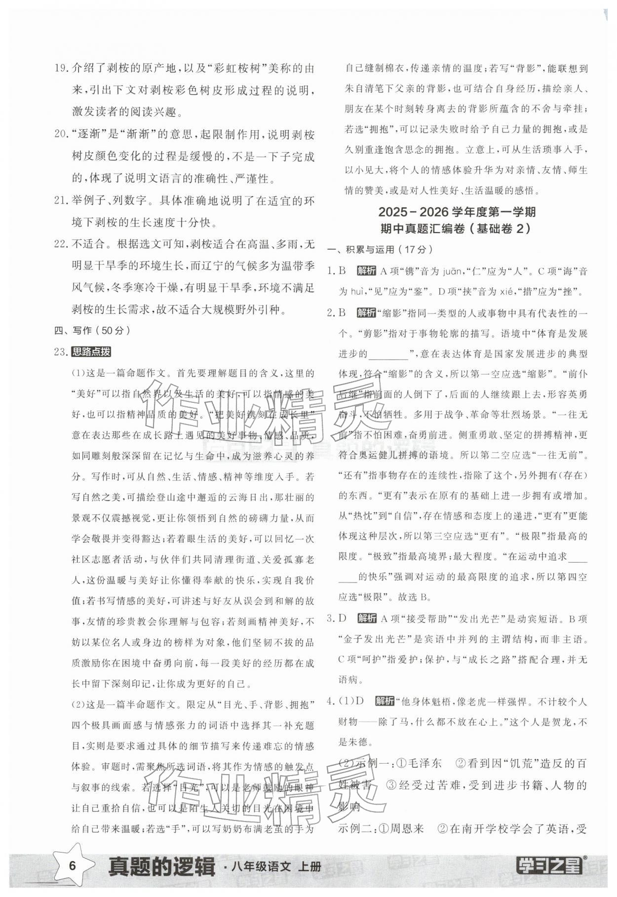 2025年名校大考卷八年级语文上册人教版辽宁专版 第6页