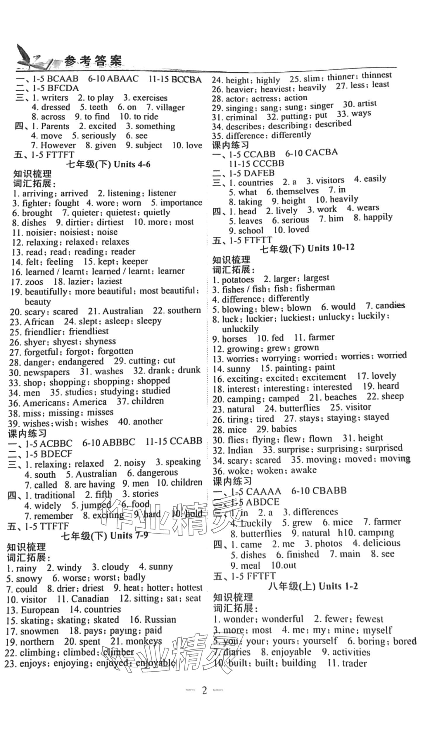 2024年中考专训黑龙江少年儿童出版社英语广西专版 第2页