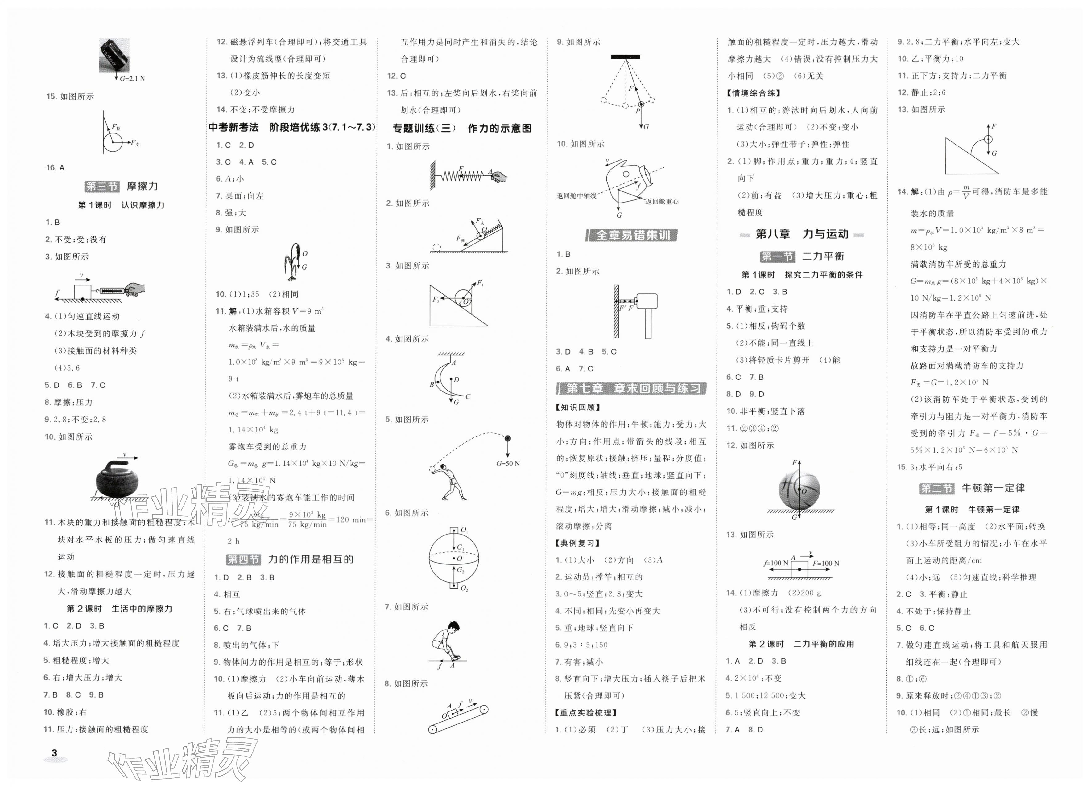 2026年点拨训练八年级物理下册苏科版&nbsp;第3页