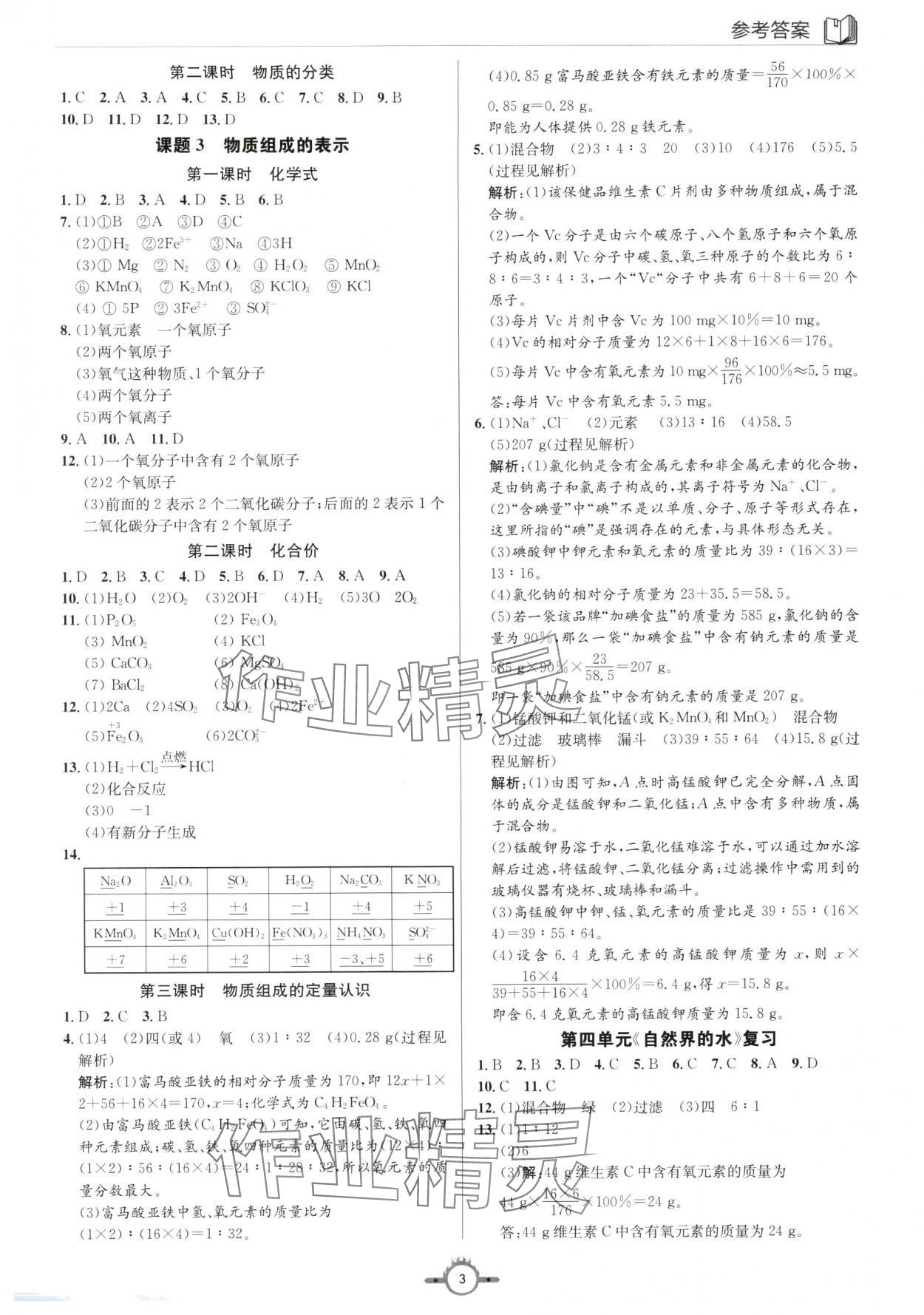 2024年廣東名師講練通九年級化學全一冊人教版深圳專版 第3頁