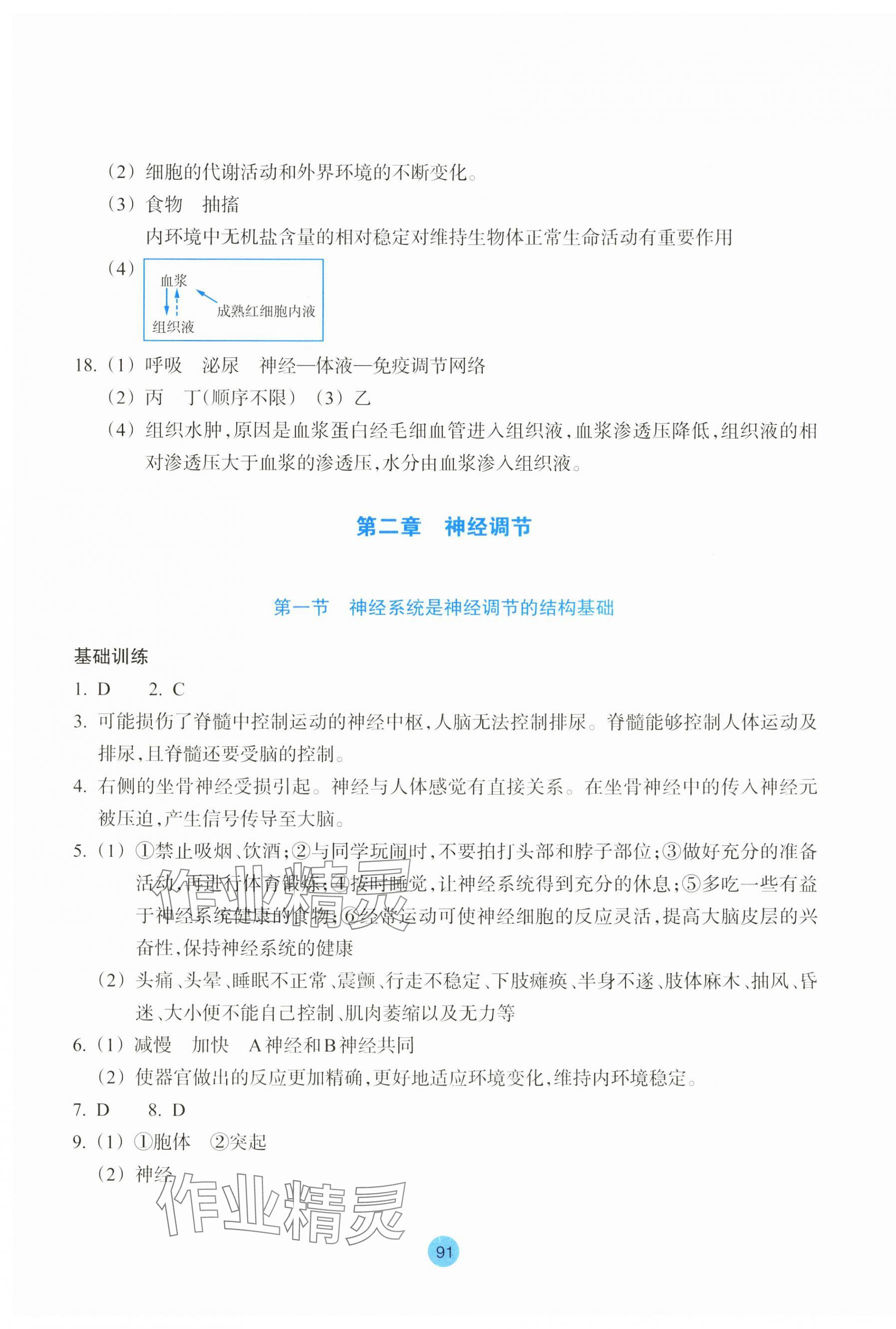 2023年作业本浙江教育出版社高中生物选择性必修1浙教版 第3页