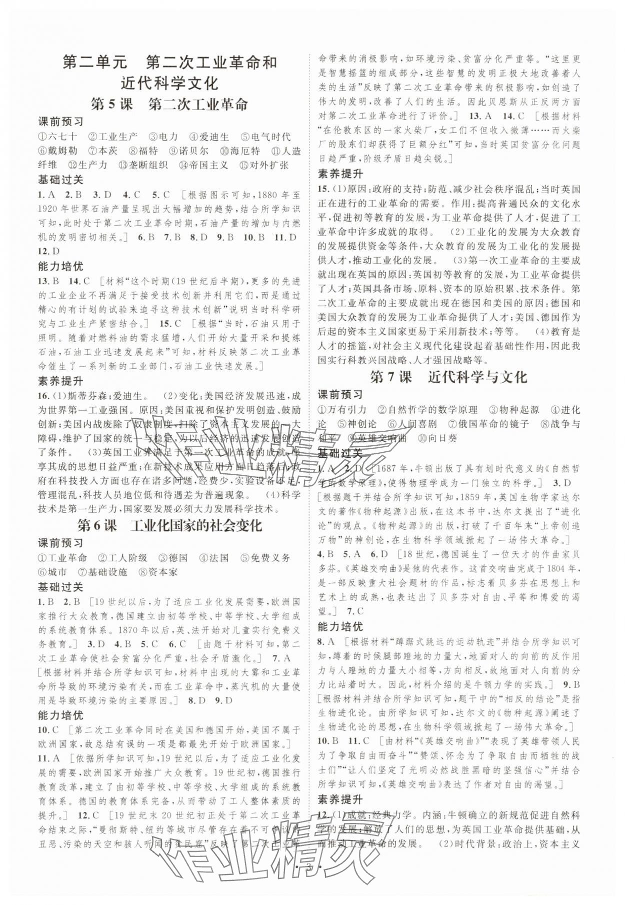 2025年思路教練同步課時(shí)作業(yè)九年級(jí)歷史下冊(cè)人教版 第3頁(yè)
