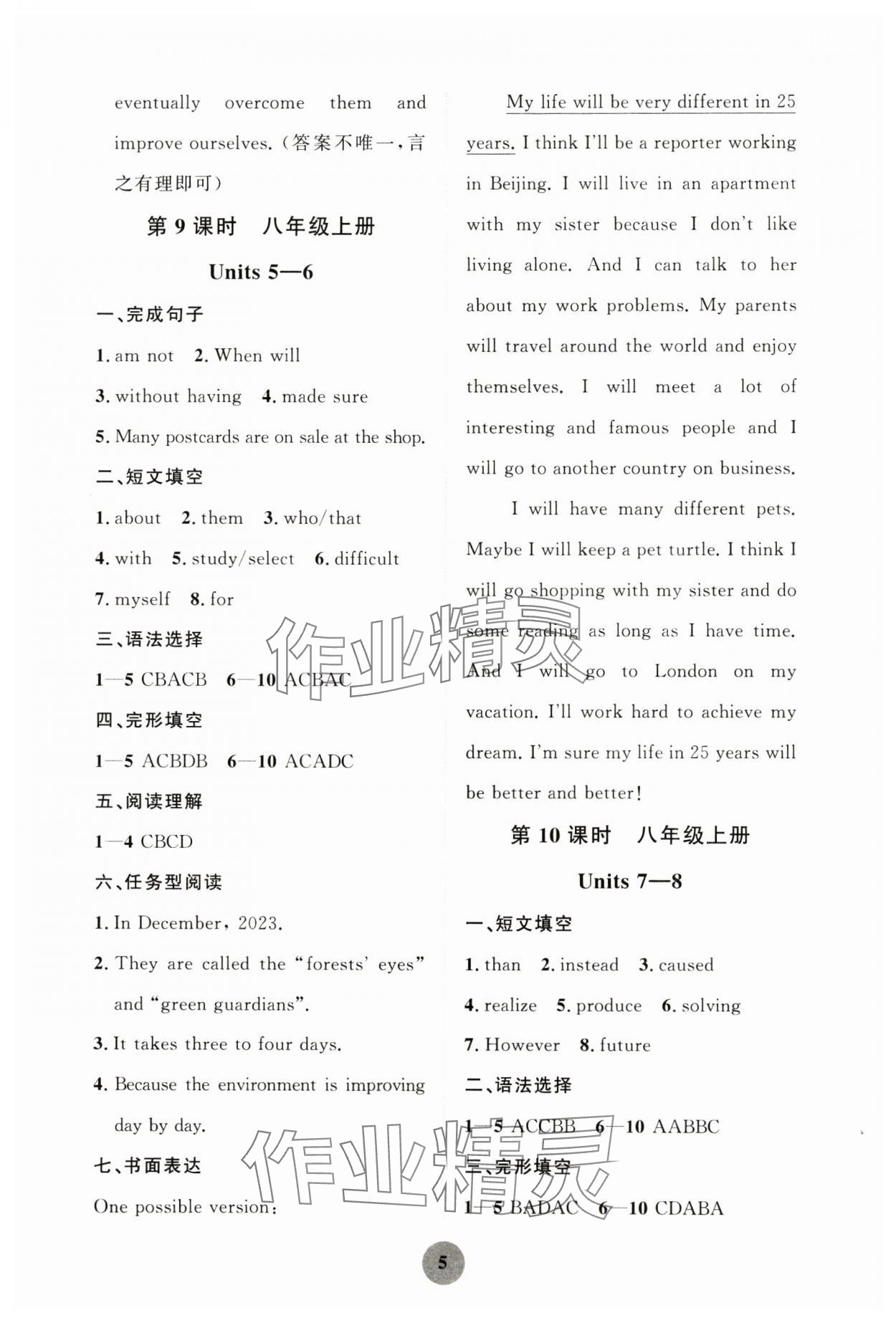 2025年學習指要綜合本九年級英語 第5頁