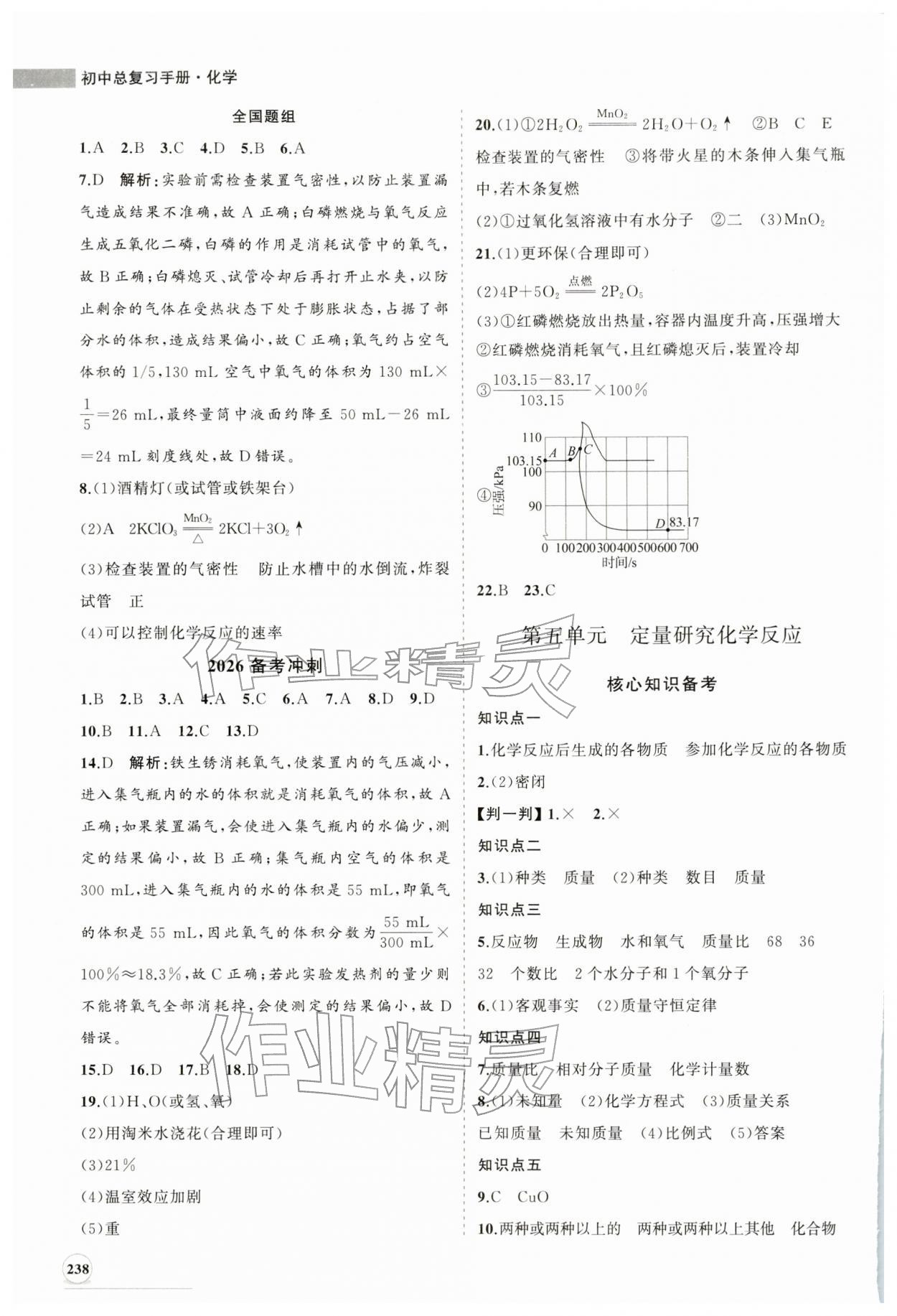 2026年初中總復(fù)習(xí)手冊山東人民出版社化學(xué)魯教版&nbsp;第6頁