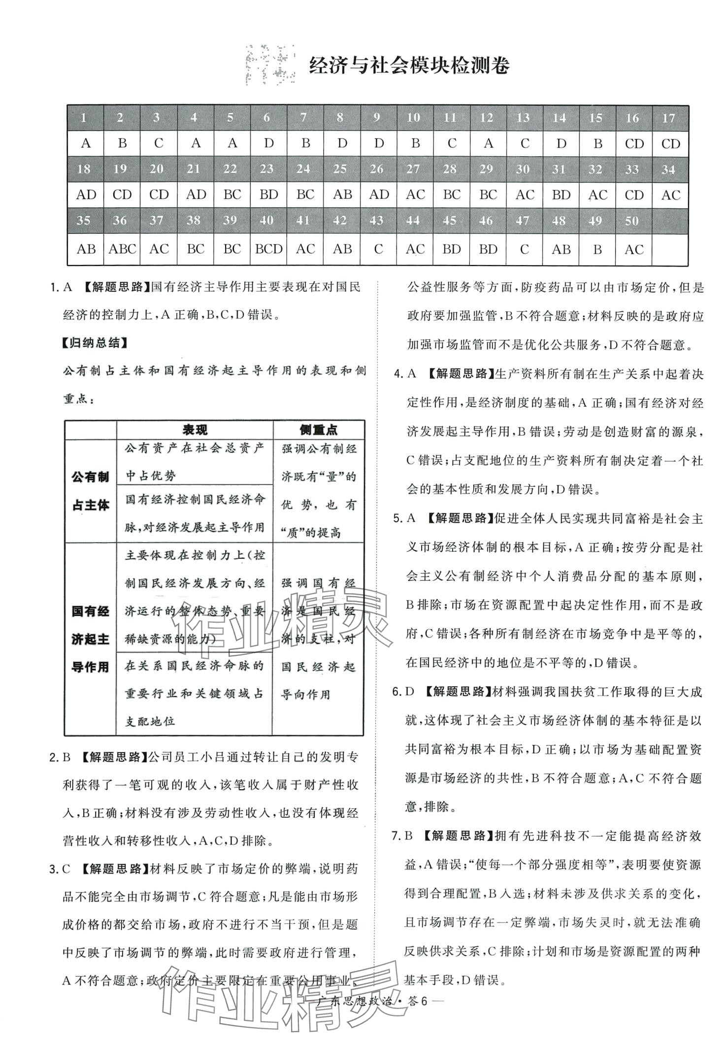 2024年天利38套學(xué)業(yè)水平考試高中道德與法治廣東專版 第6頁