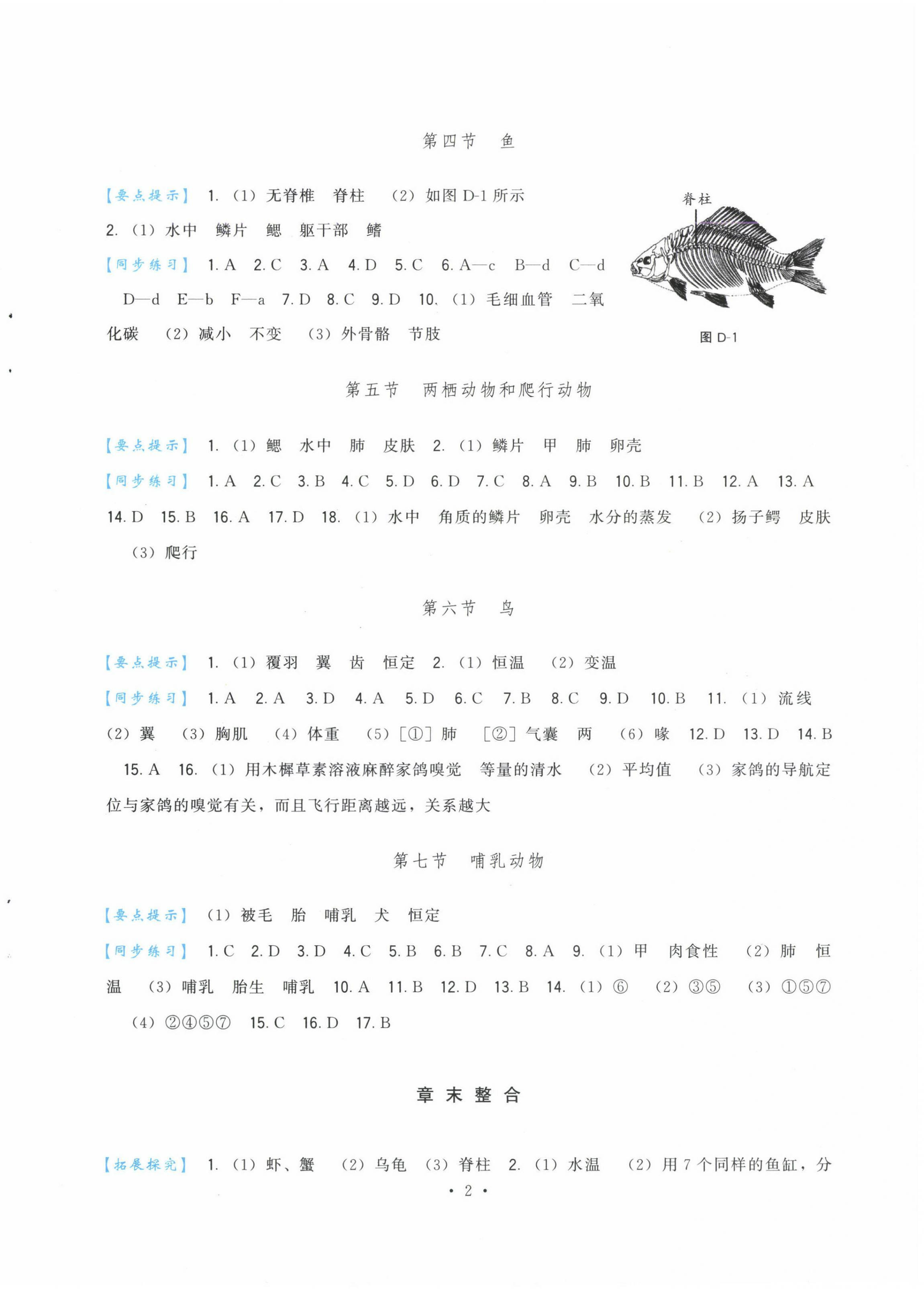 2024年顶尖课课练八年级生物上册人教版 第2页