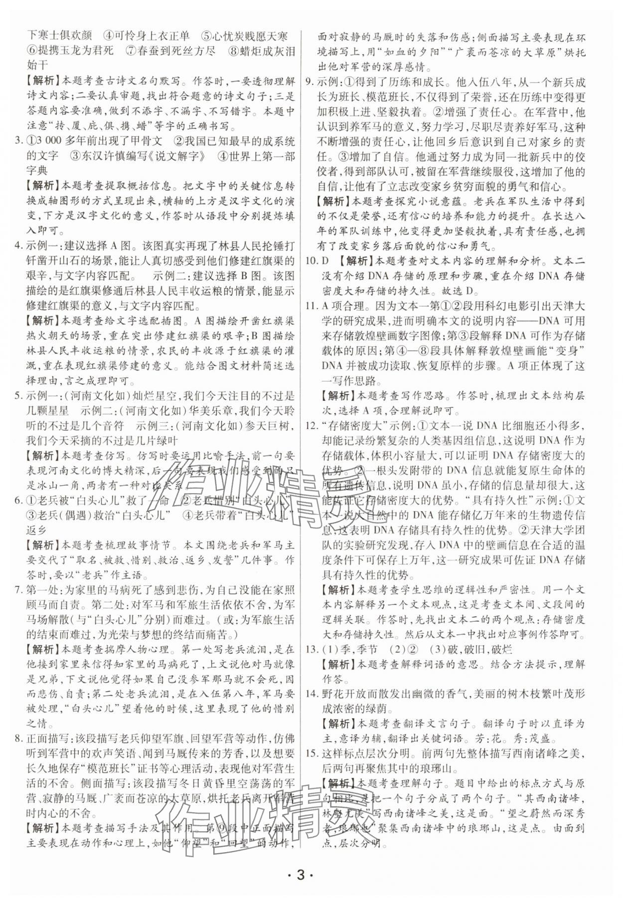 2025年試題匯編卷語文中考人教版河南專版 第3頁