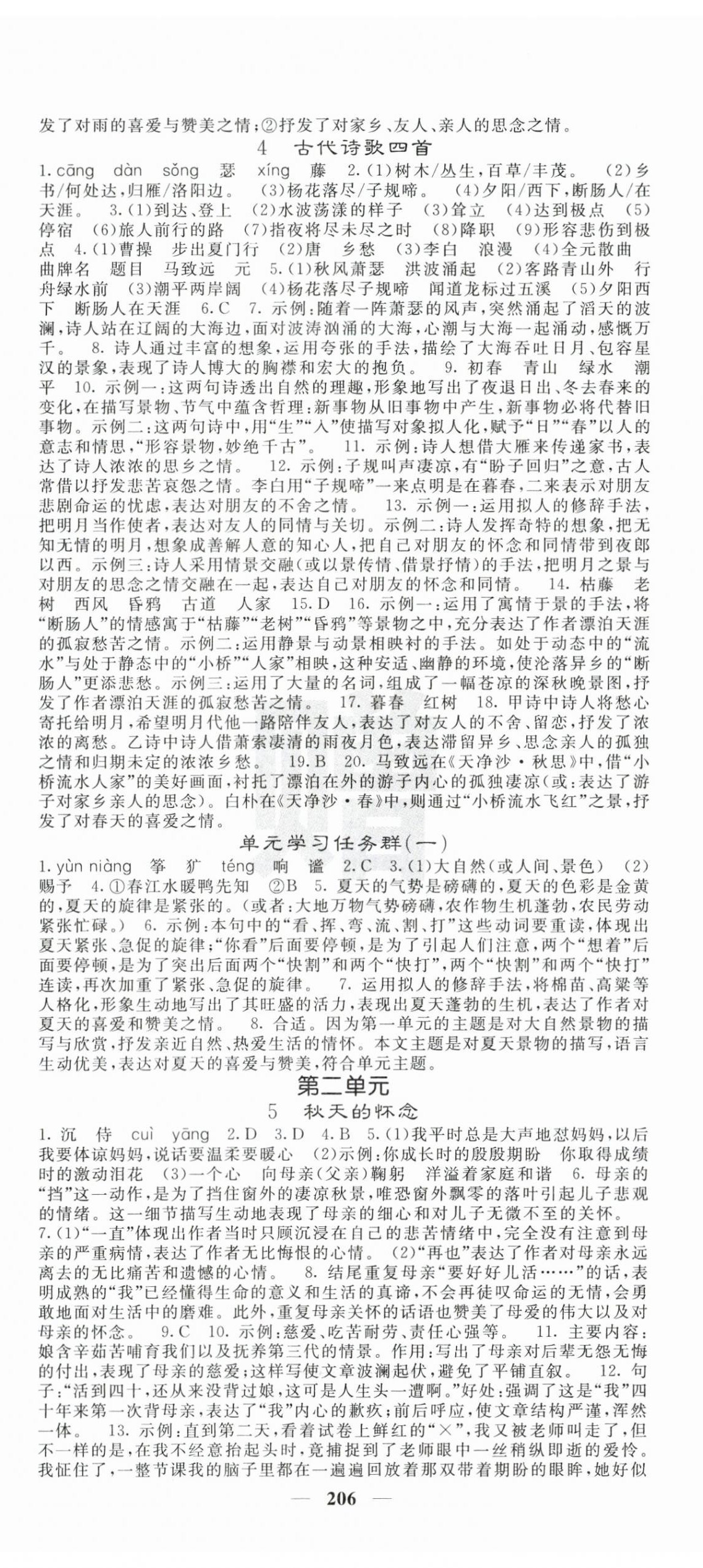 2025年课堂点睛七年级语文上册人教版湖南专版 第2页