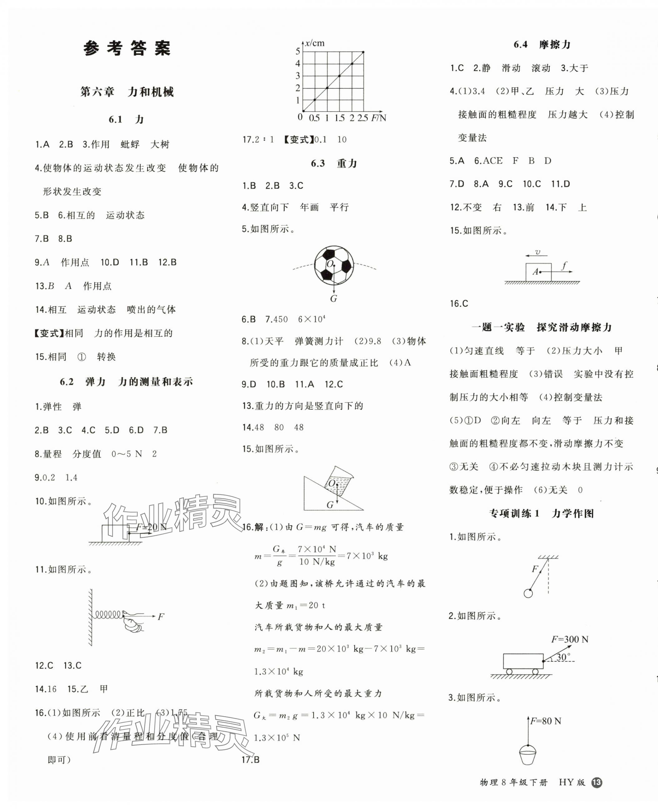 2025年一本八年級初中物理下冊滬粵版 第1頁