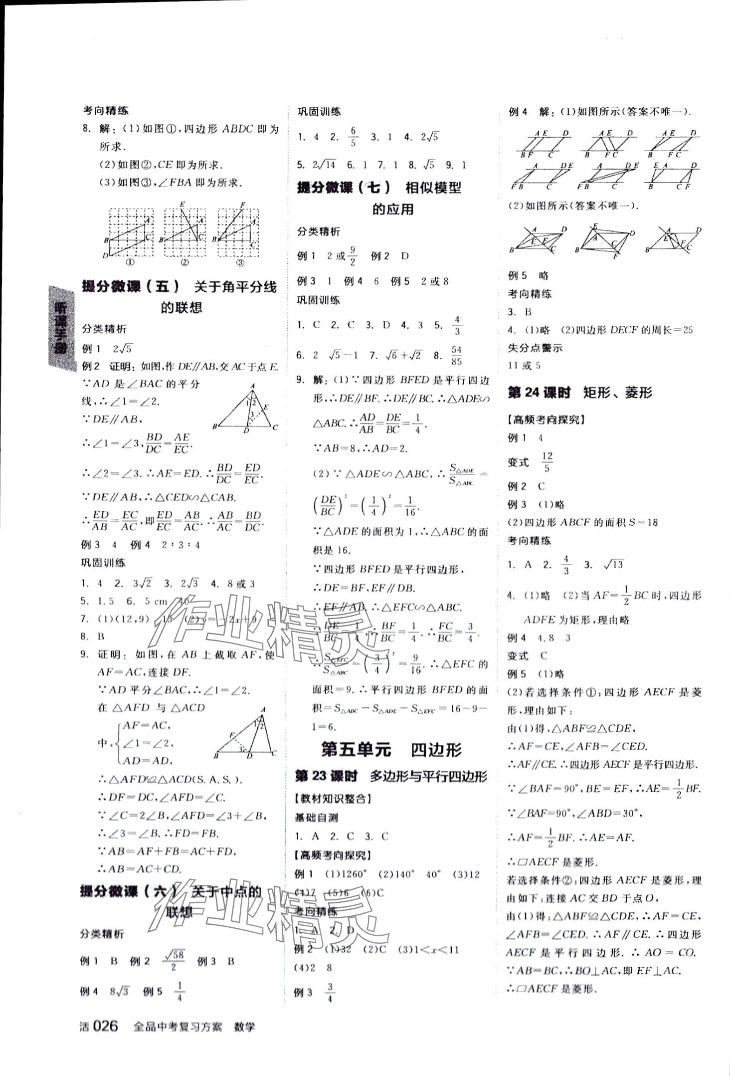 2024年全品中考復(fù)習(xí)方案數(shù)學(xué)華師大版 第11頁(yè)