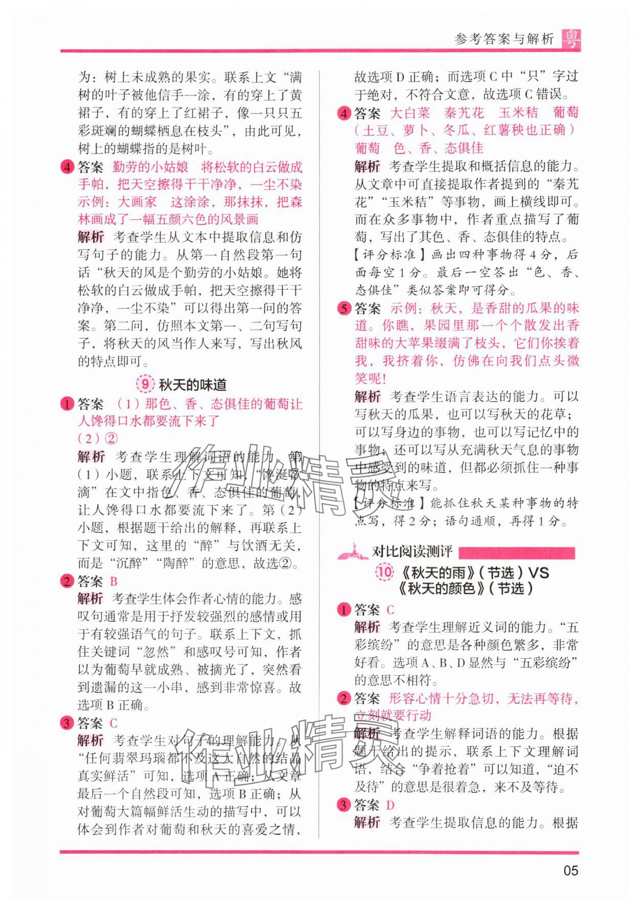 2025年木頭馬閱讀力測評小學語文三年級人教版培優(yōu)篇A版廣東專版 第5頁
