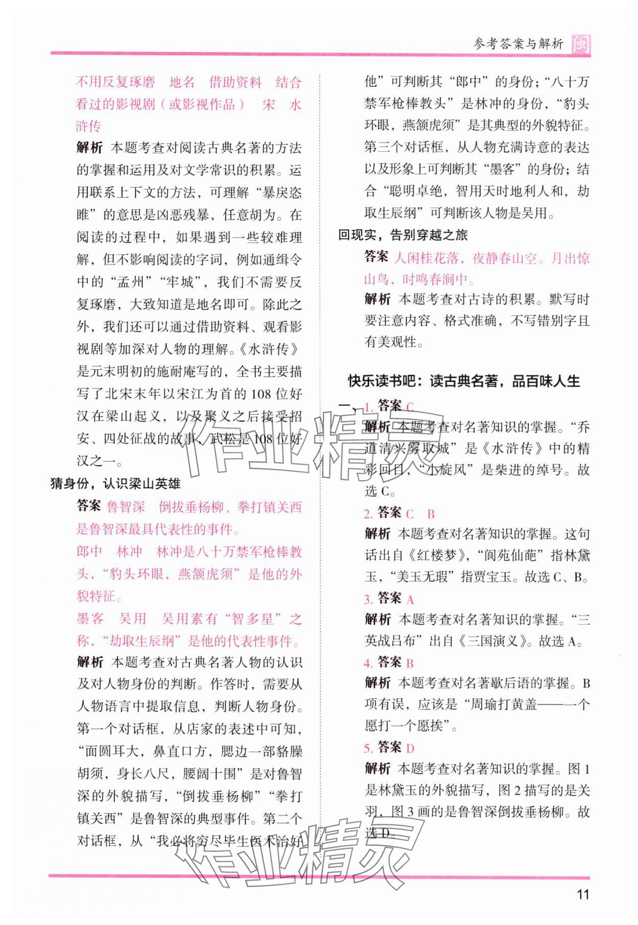 2025年木頭馬分層課課練五年級(jí)語(yǔ)文下冊(cè)人教版福建專版 第11頁(yè)