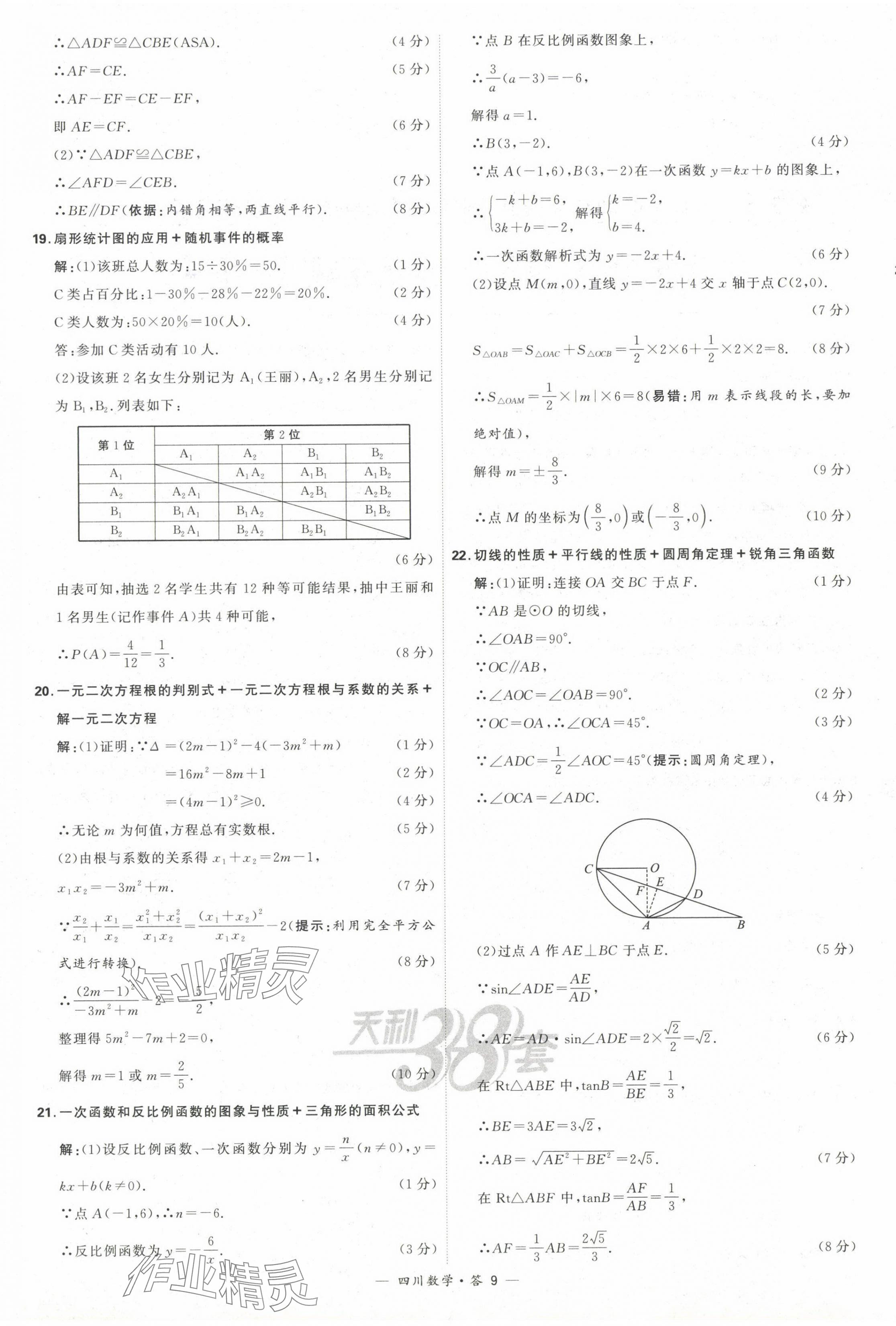 2024年天利38套中考試題精選數(shù)學(xué)四川專版 第11頁