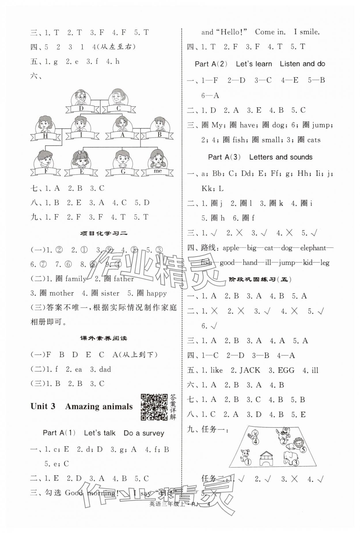 2024年經(jīng)綸學(xué)典提高班三年級(jí)英語上冊(cè)人教版 參考答案第4頁