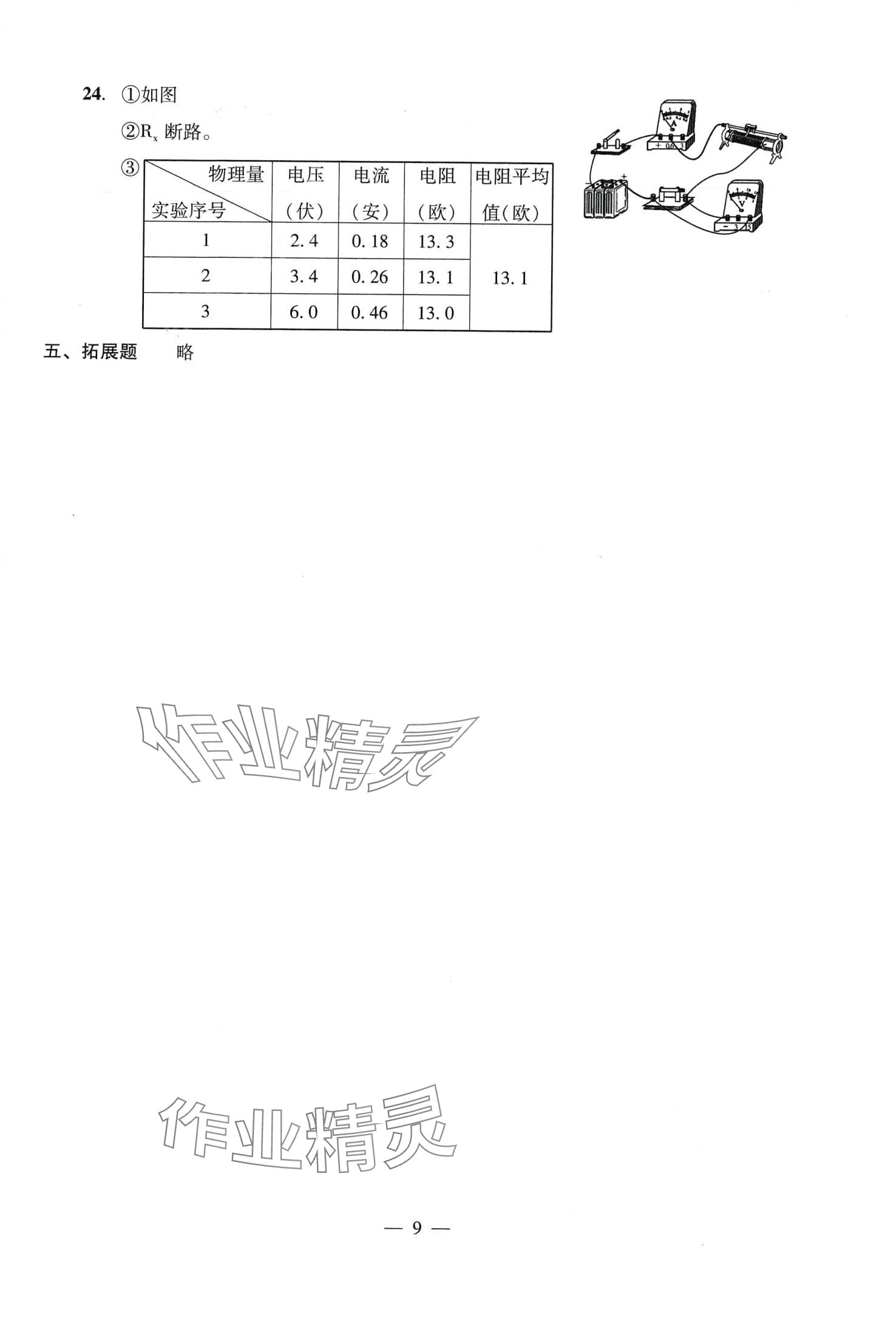 2024年双基过关堂堂练九年级物理全一册沪教版 第15页