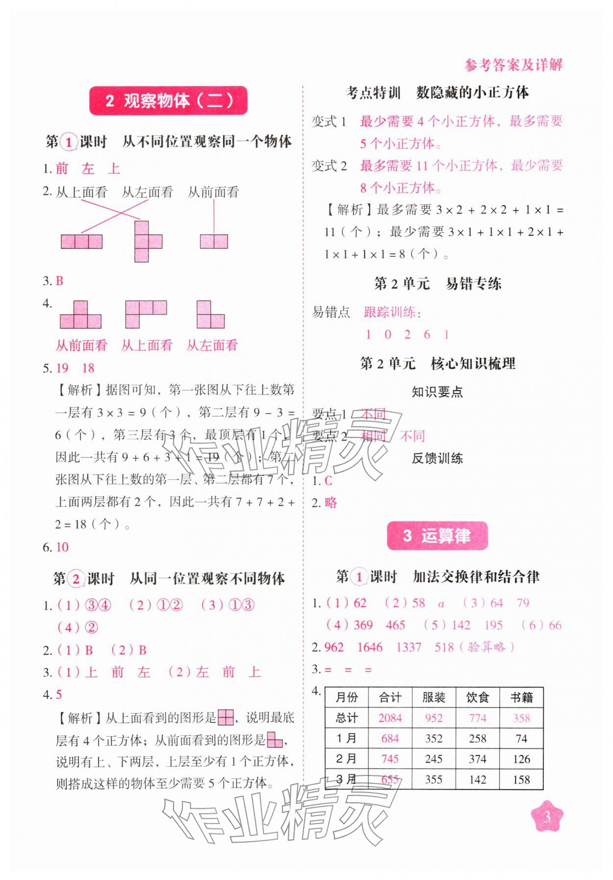 2026年黄冈随堂练四年级数学下册人教版&nbsp;第3页
