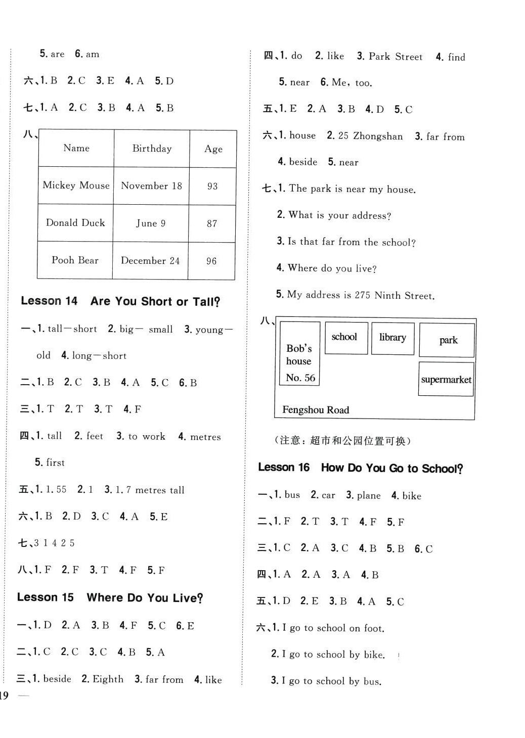 2024年全科王同步課時(shí)練習(xí)四年級(jí)英語下冊(cè)冀教版 第6頁(yè)