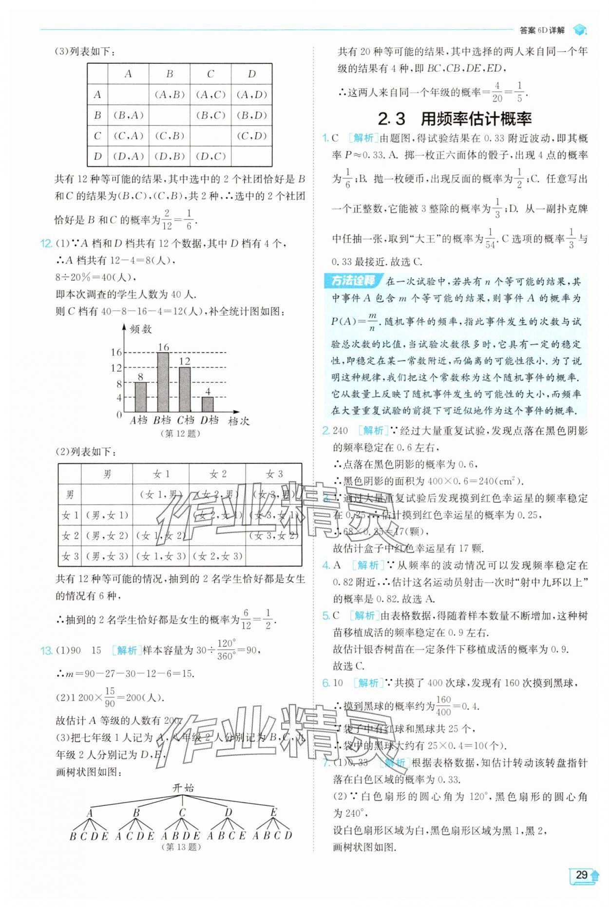 2025年實驗班提優(yōu)訓(xùn)練九年級科學(xué)上冊浙教版 參考答案第29頁