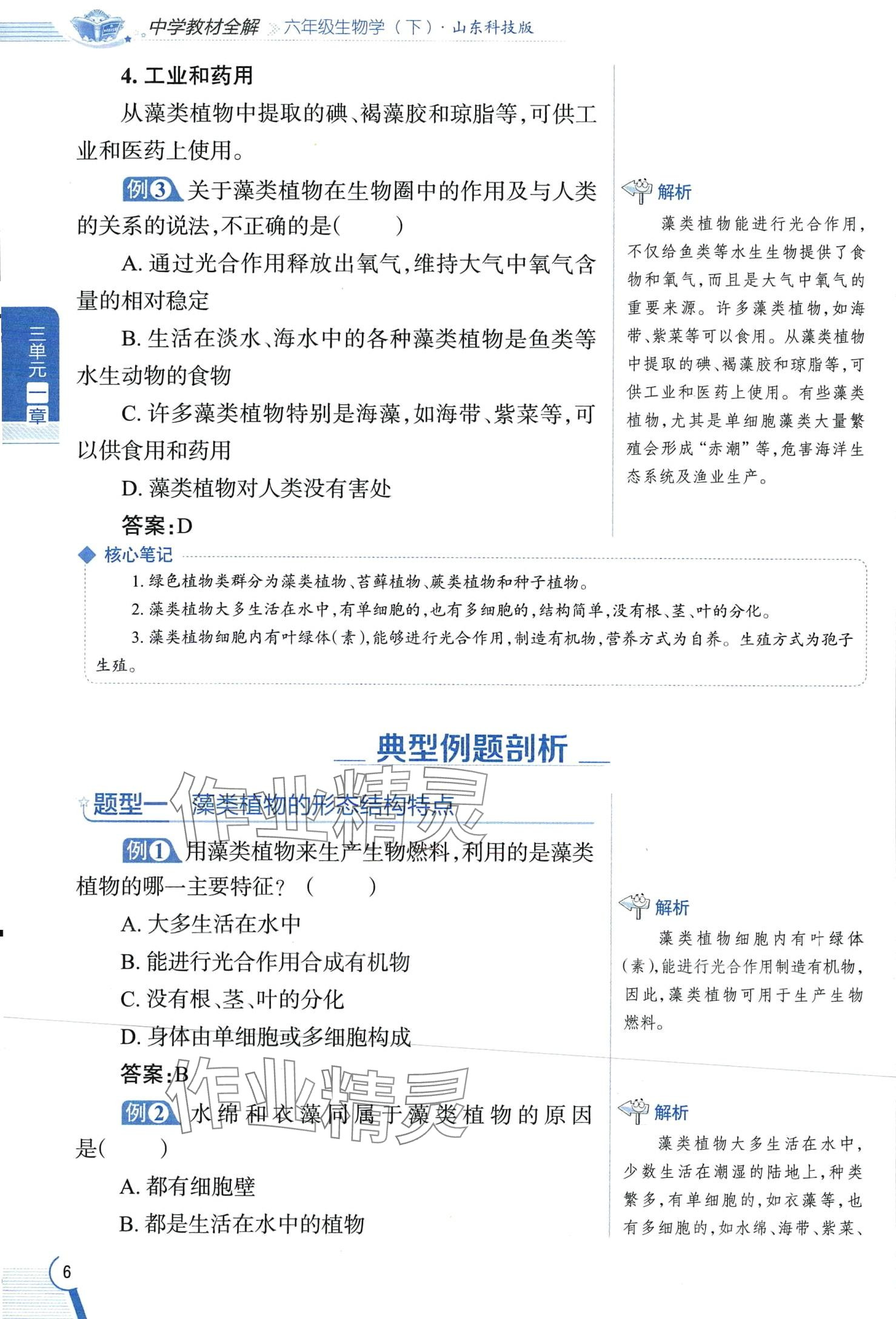 2024年教材課本六年級生物下冊魯科版 第6頁