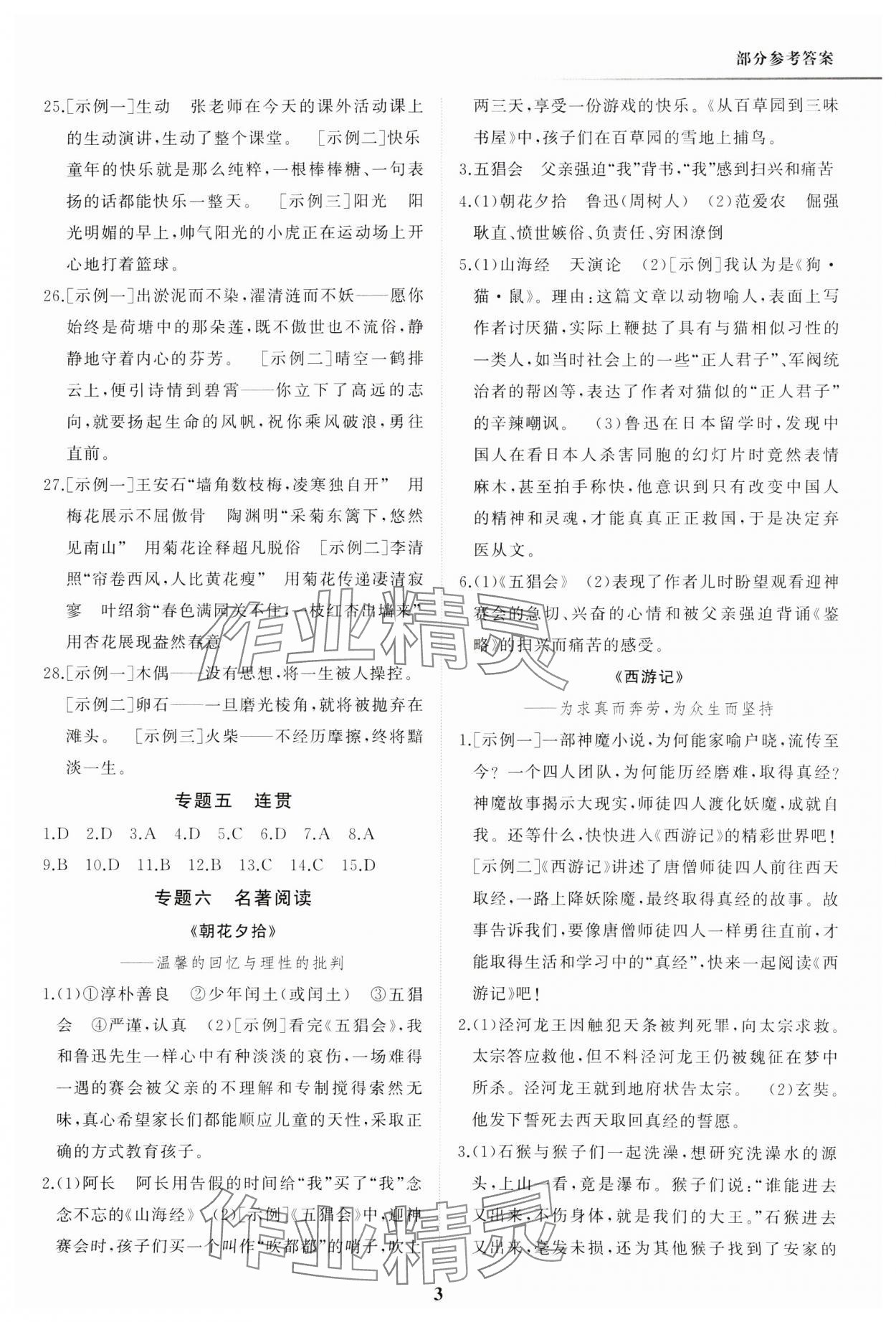 2025年学习指要综合本九年级语文 第3页