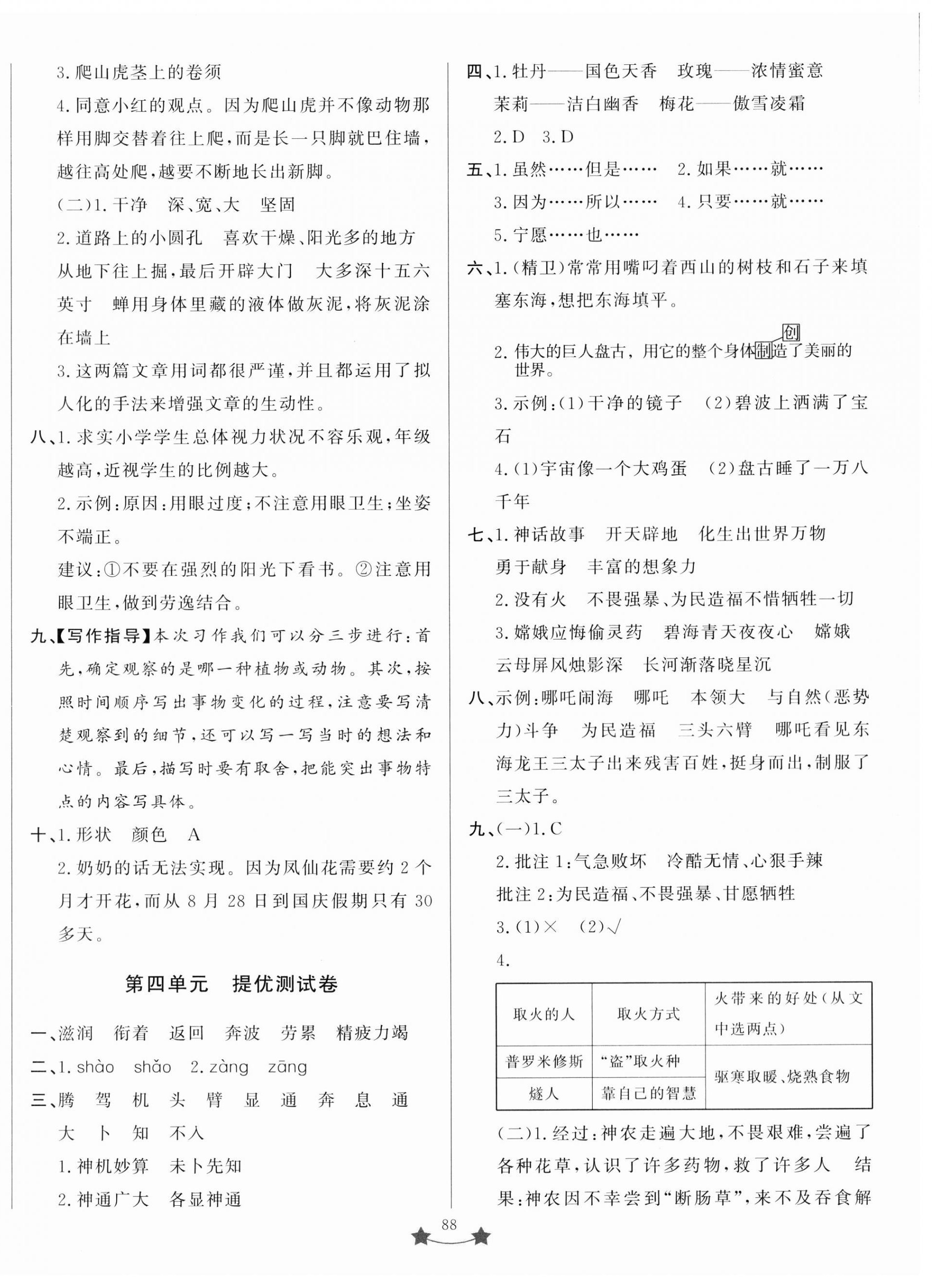 2023年小學(xué)單元測試卷四年級語文上冊人教版山東文藝出版社 第4頁