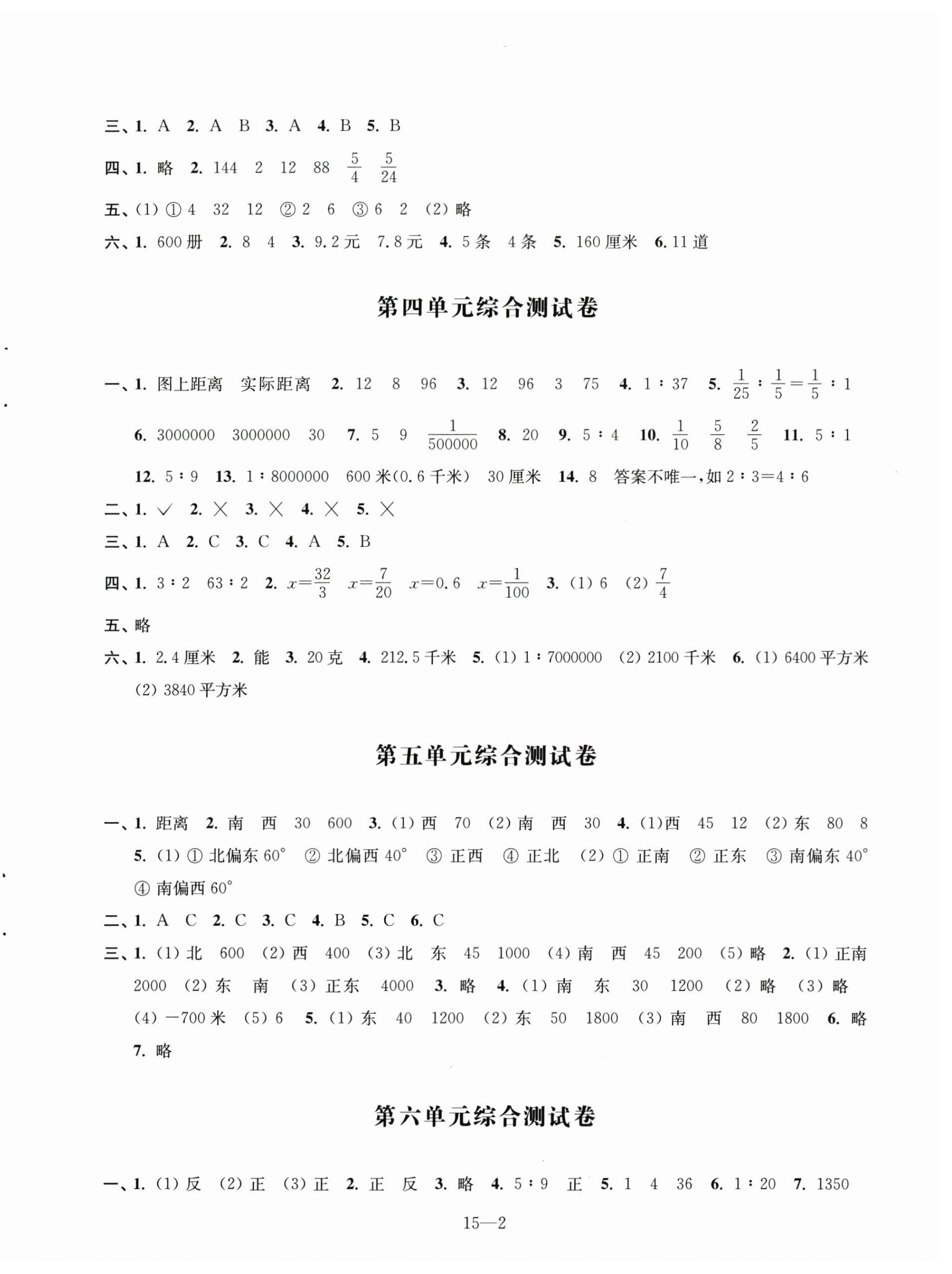 2025年同步練習(xí)配套試卷六年級(jí)數(shù)學(xué)下冊(cè)蘇教版 第2頁(yè)