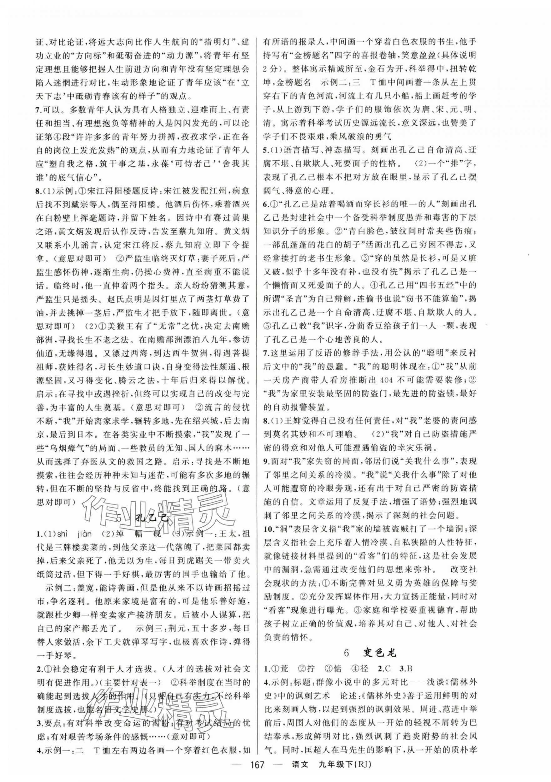 2025年四清導(dǎo)航九年級語文下冊人教版河南專版 第3頁