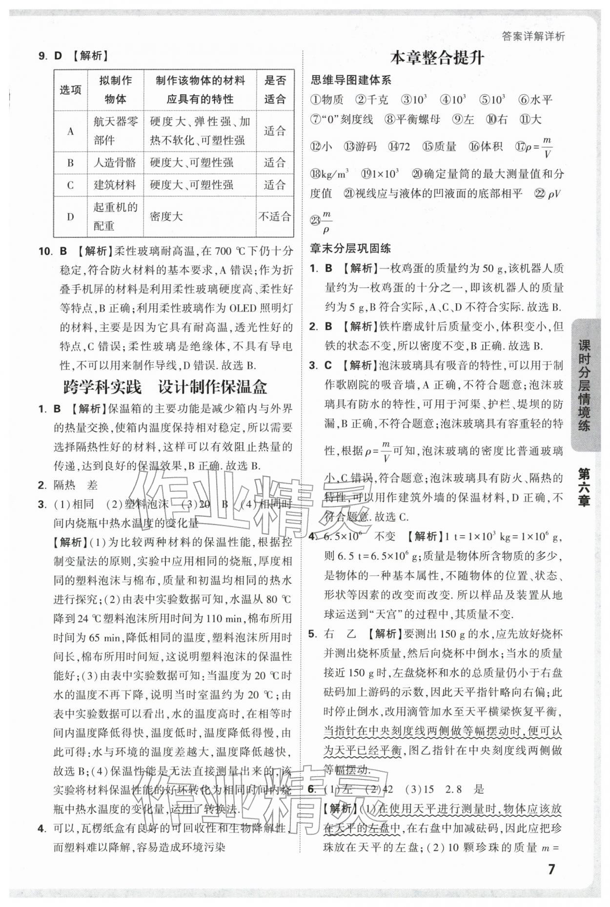 2026年万唯中考情境题八年级物理下册苏科版&nbsp;参考答案第7页