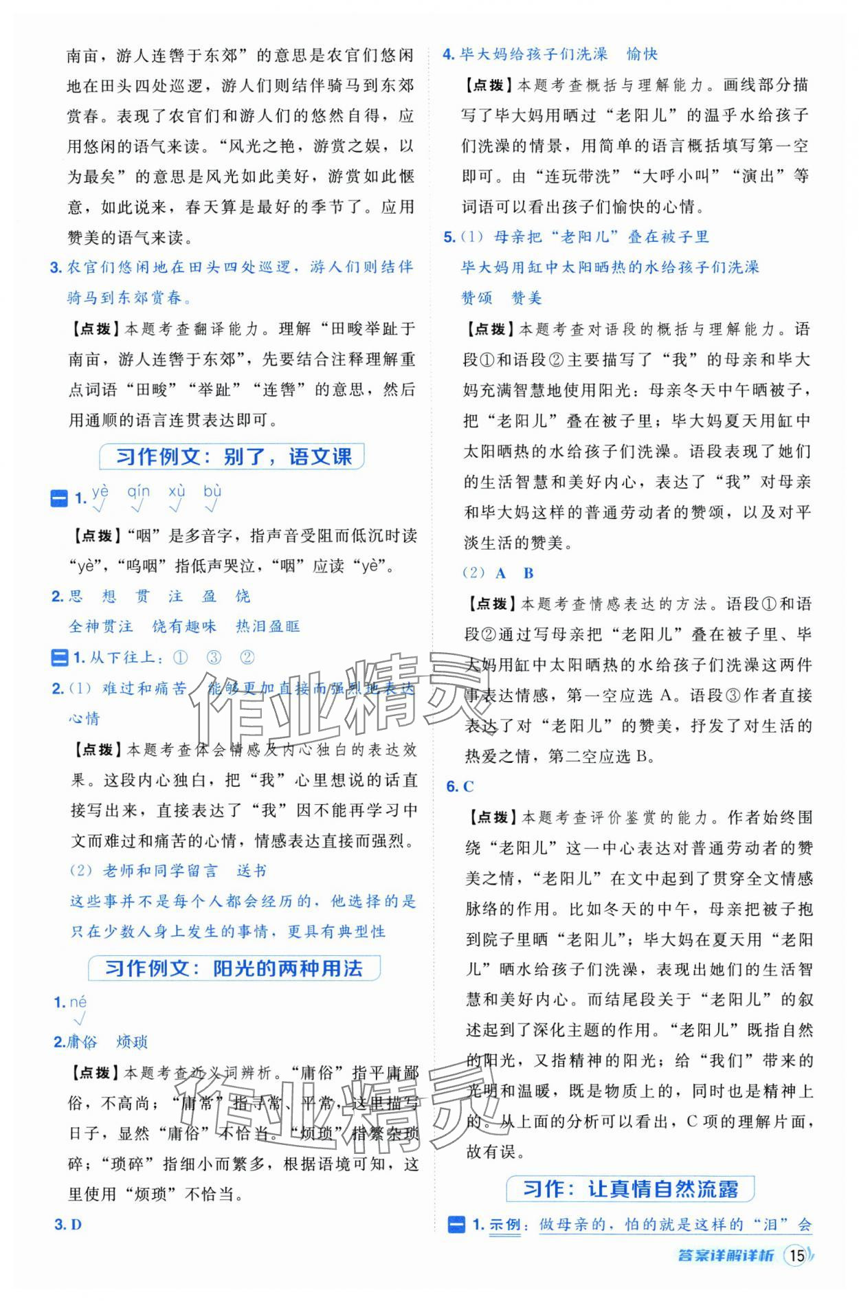 2025年綜合應(yīng)用創(chuàng)新題典中點六年級語文下冊人教版浙江專版 第15頁