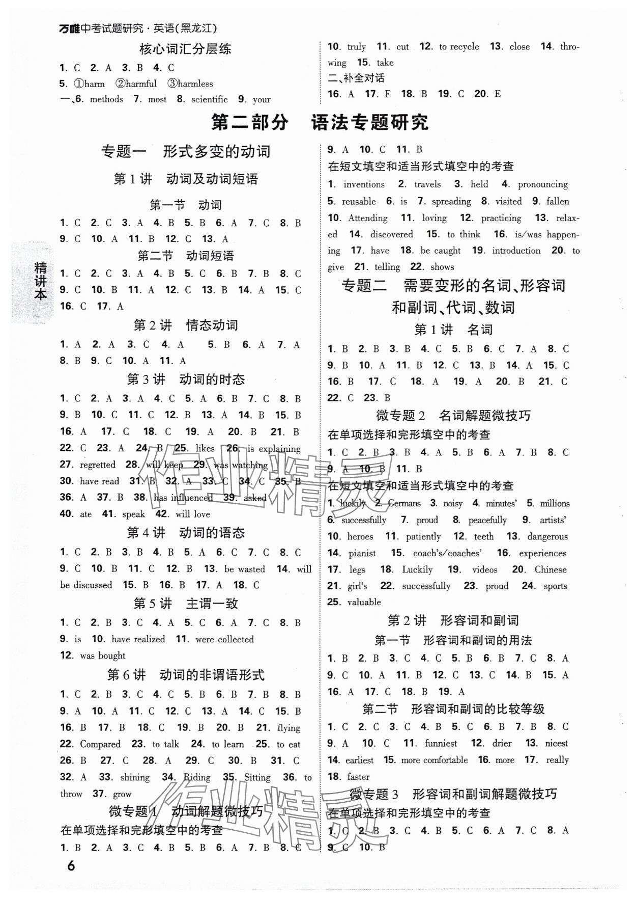 2025年万唯中考试题研究英语黑龙江专版 第6页