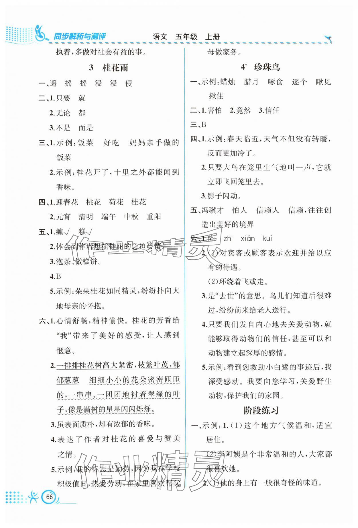 2024年人教金學(xué)典同步解析與測評五年級語文上冊人教版福建專版 第2頁