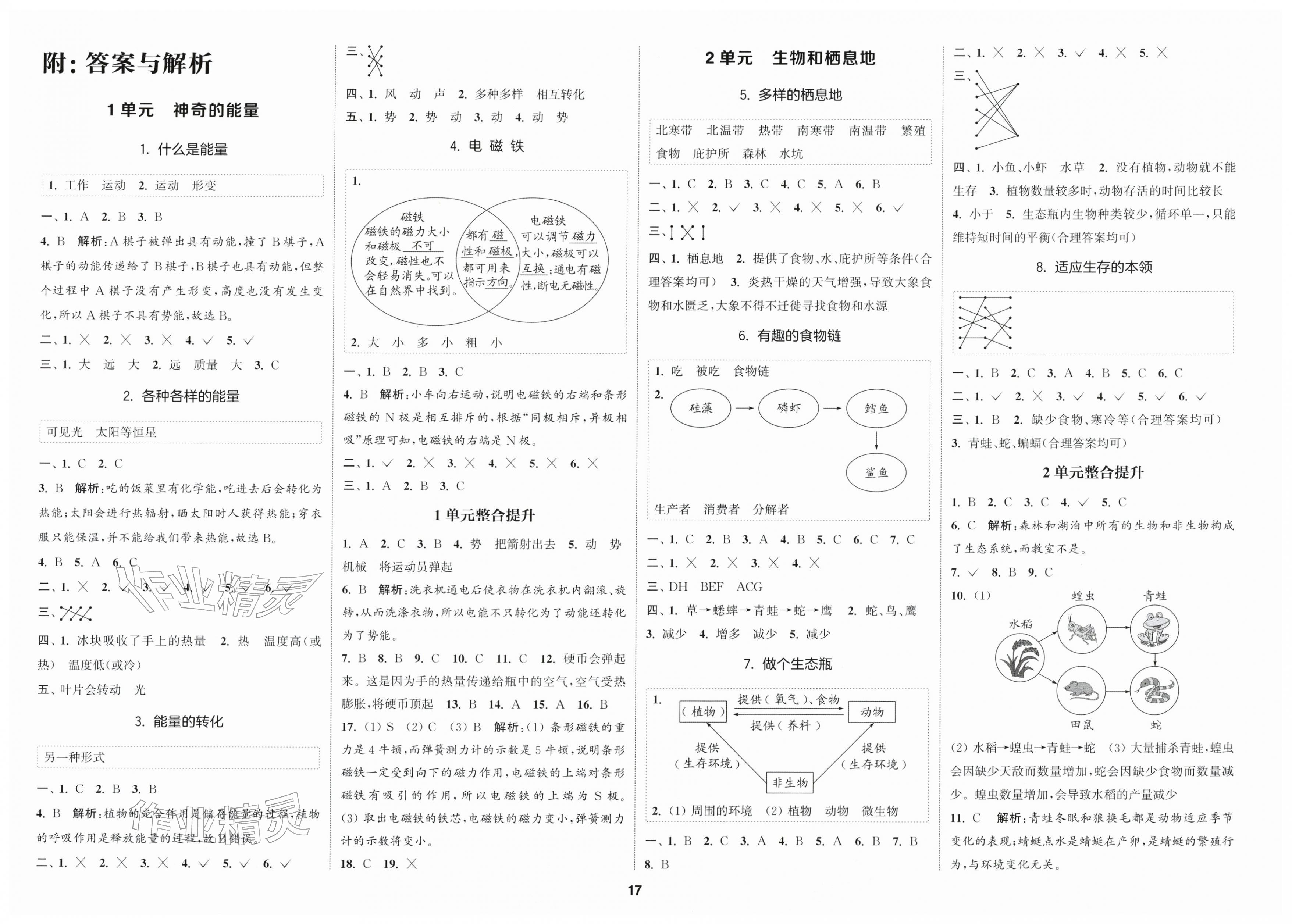 2026年通城学典课时作业本六年级科学下册苏教版&nbsp;第1页