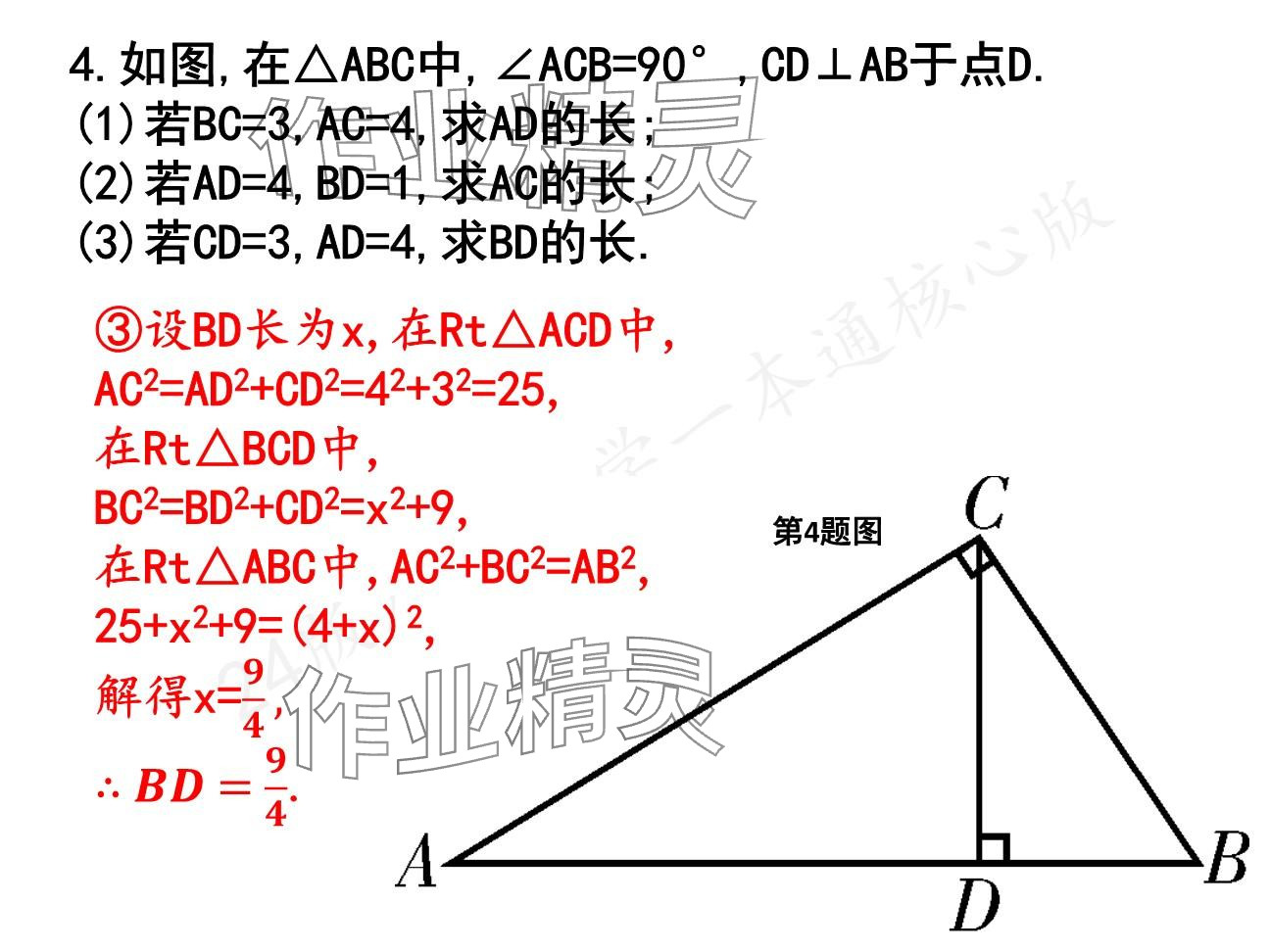2025年一本通武漢出版社八年級數(shù)學(xué)下冊北師大版核心板 參考答案第129頁