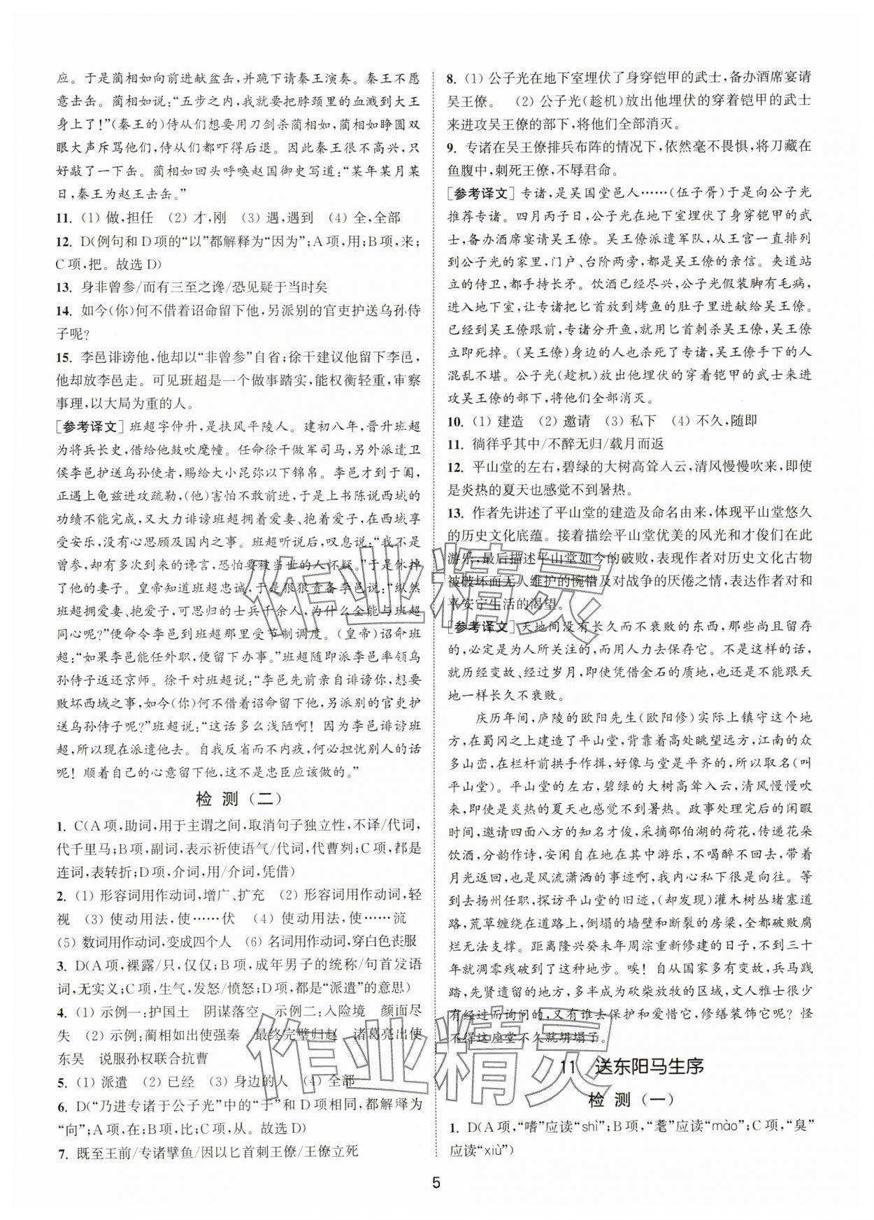 2025年通城學(xué)典活頁檢測九年級語文下冊人教版泰州專版 第5頁