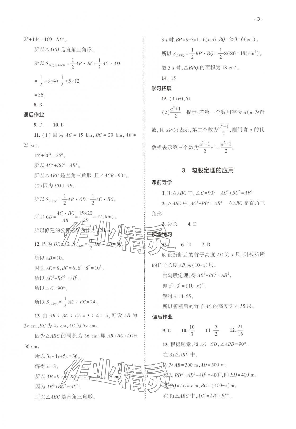 2025年基礎(chǔ)訓(xùn)練大象出版社八年級數(shù)學(xué)上冊北師大版 第3頁