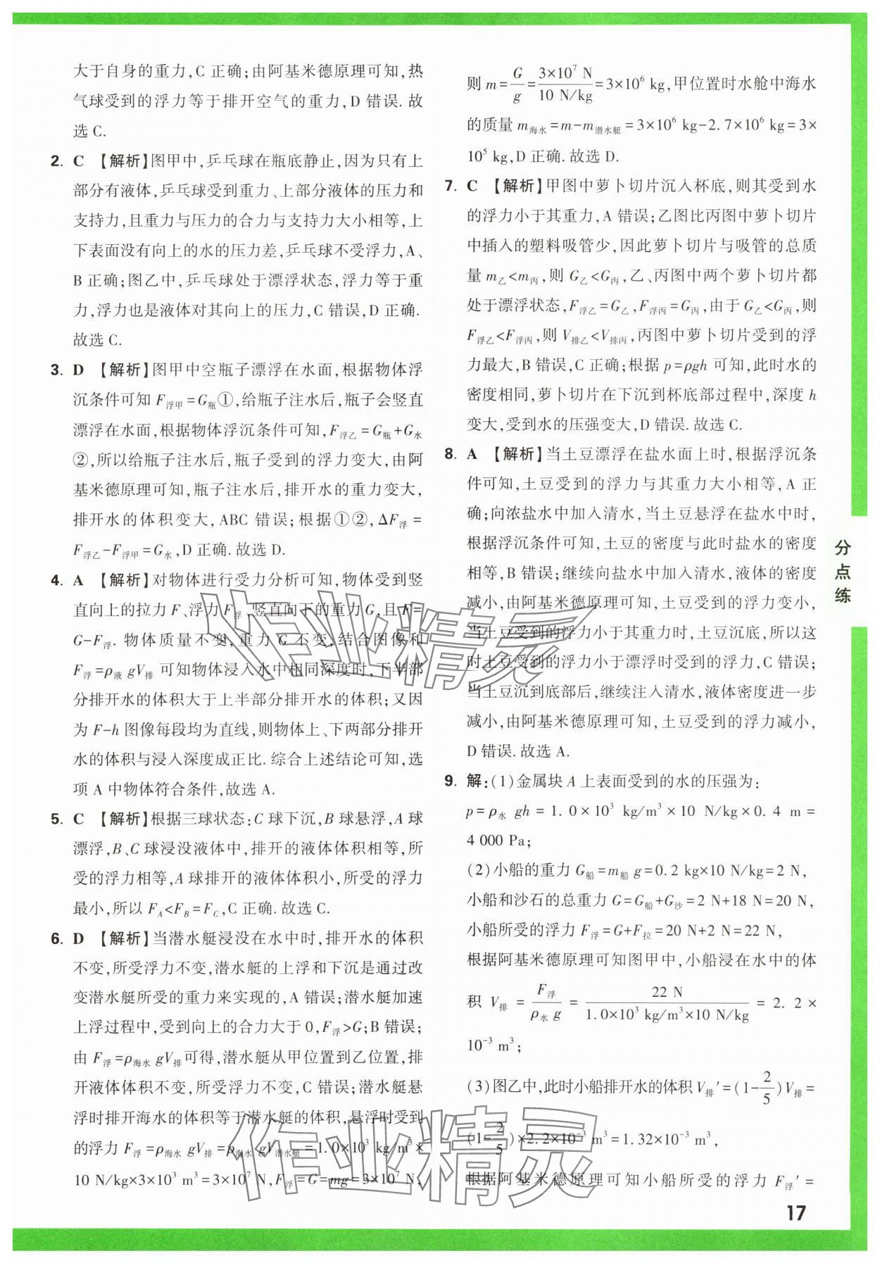 2025年萬唯中考壓軸題物理 第17頁