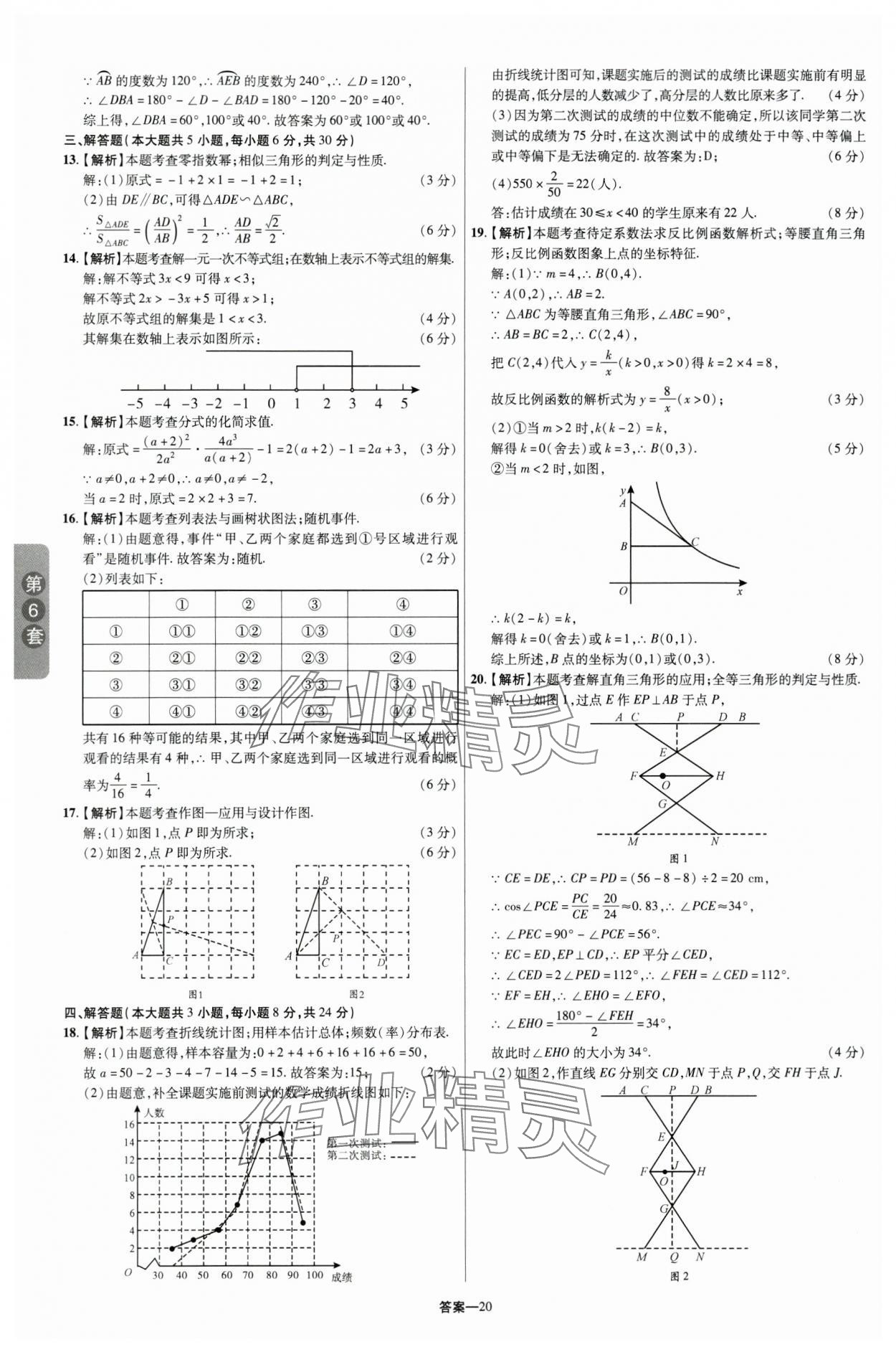 2024年領揚中考卷數學江西專版 參考答案第19頁