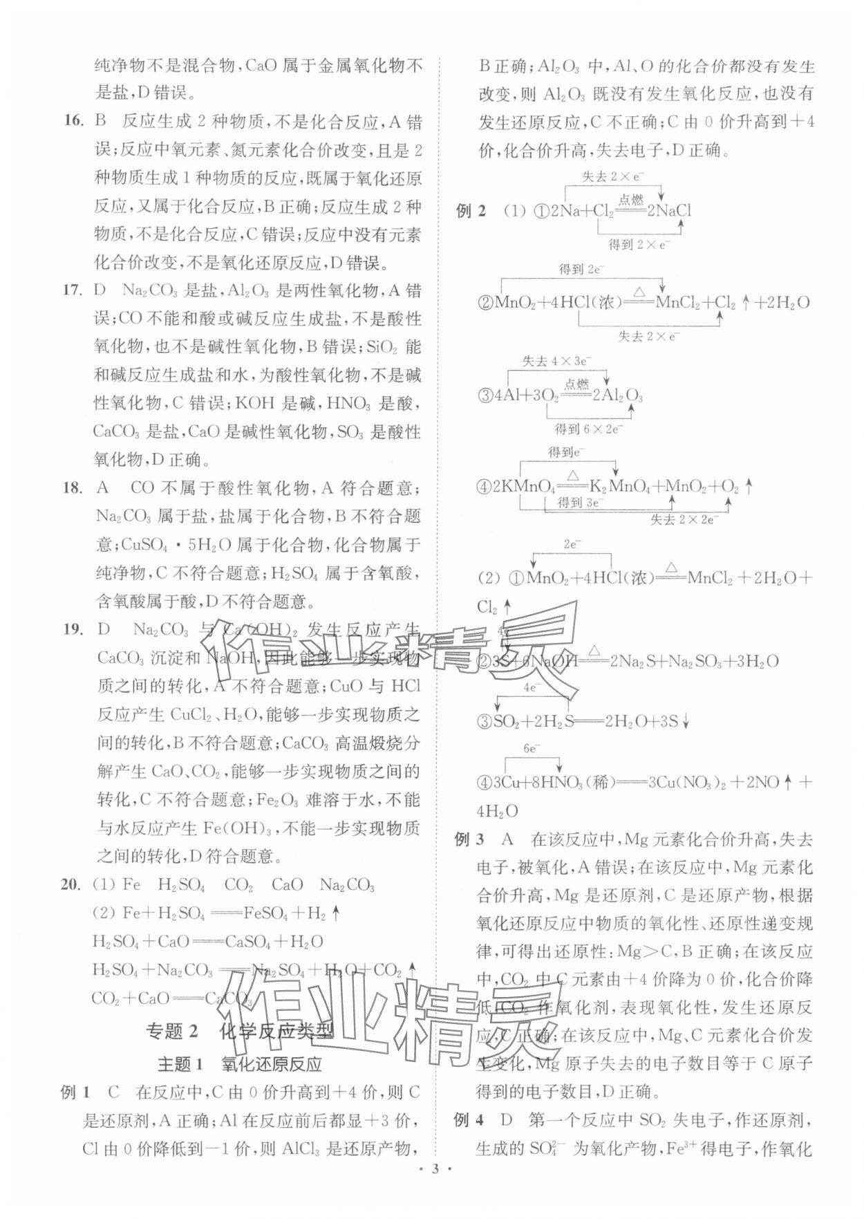 2025年初高中衔接专题强化训练化学延边大学出版社 第3页