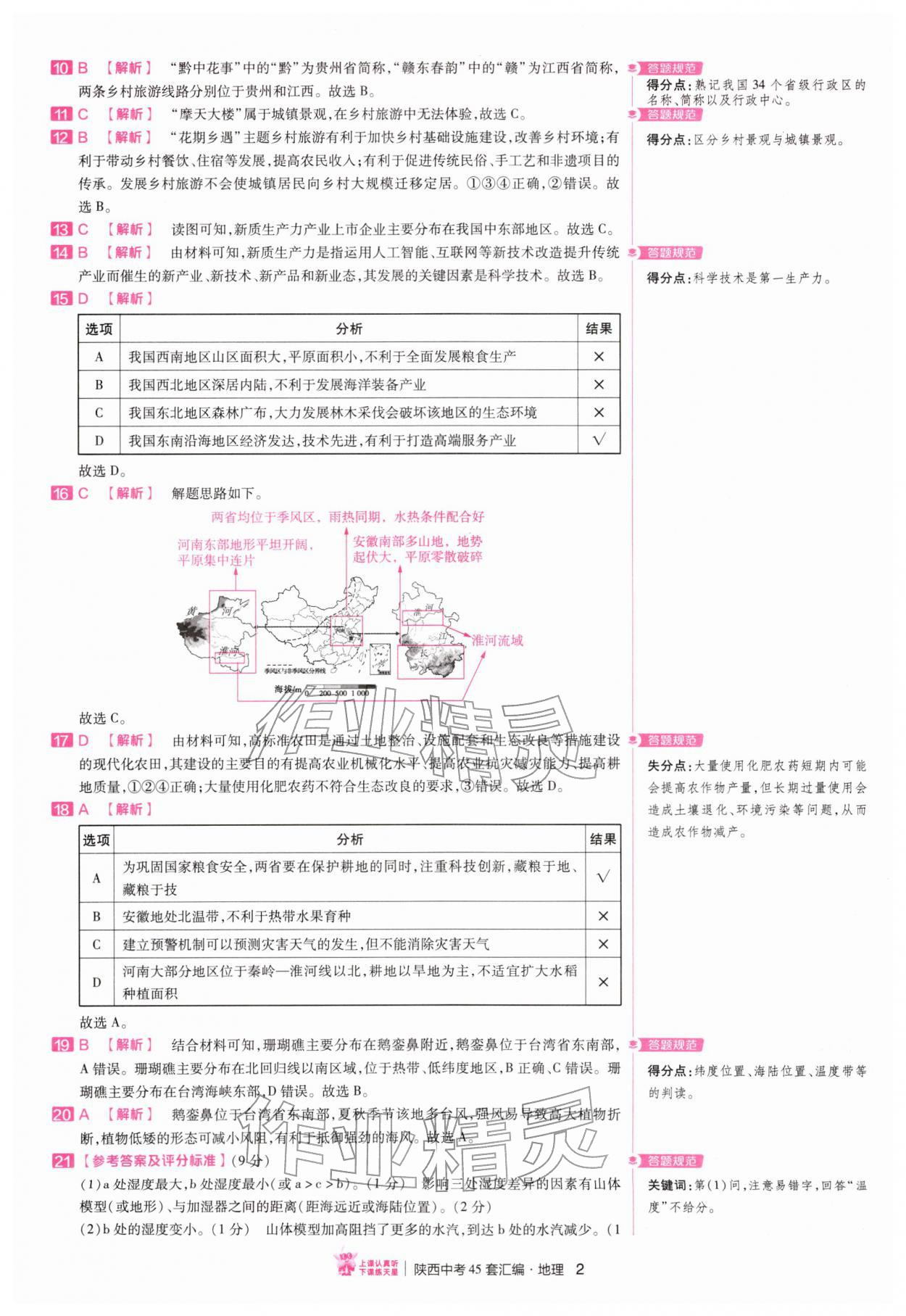 2026年金考卷45套汇编地理陕西专版&nbsp;第2页