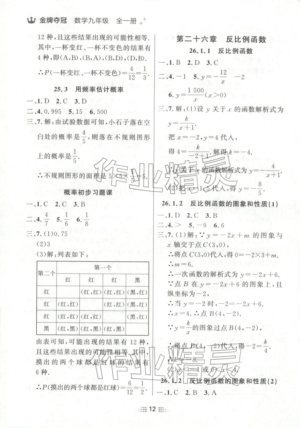 2025年点石成金金牌夺冠九年级数学全一册人教版辽宁专版&nbsp;第12页