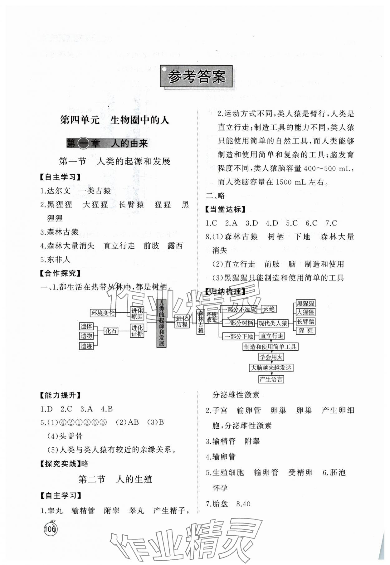 2024年初中同步練習(xí)冊(cè)七年級(jí)生物學(xué)上冊(cè)魯科版54制山東友誼出版社 參考答案第1頁(yè)