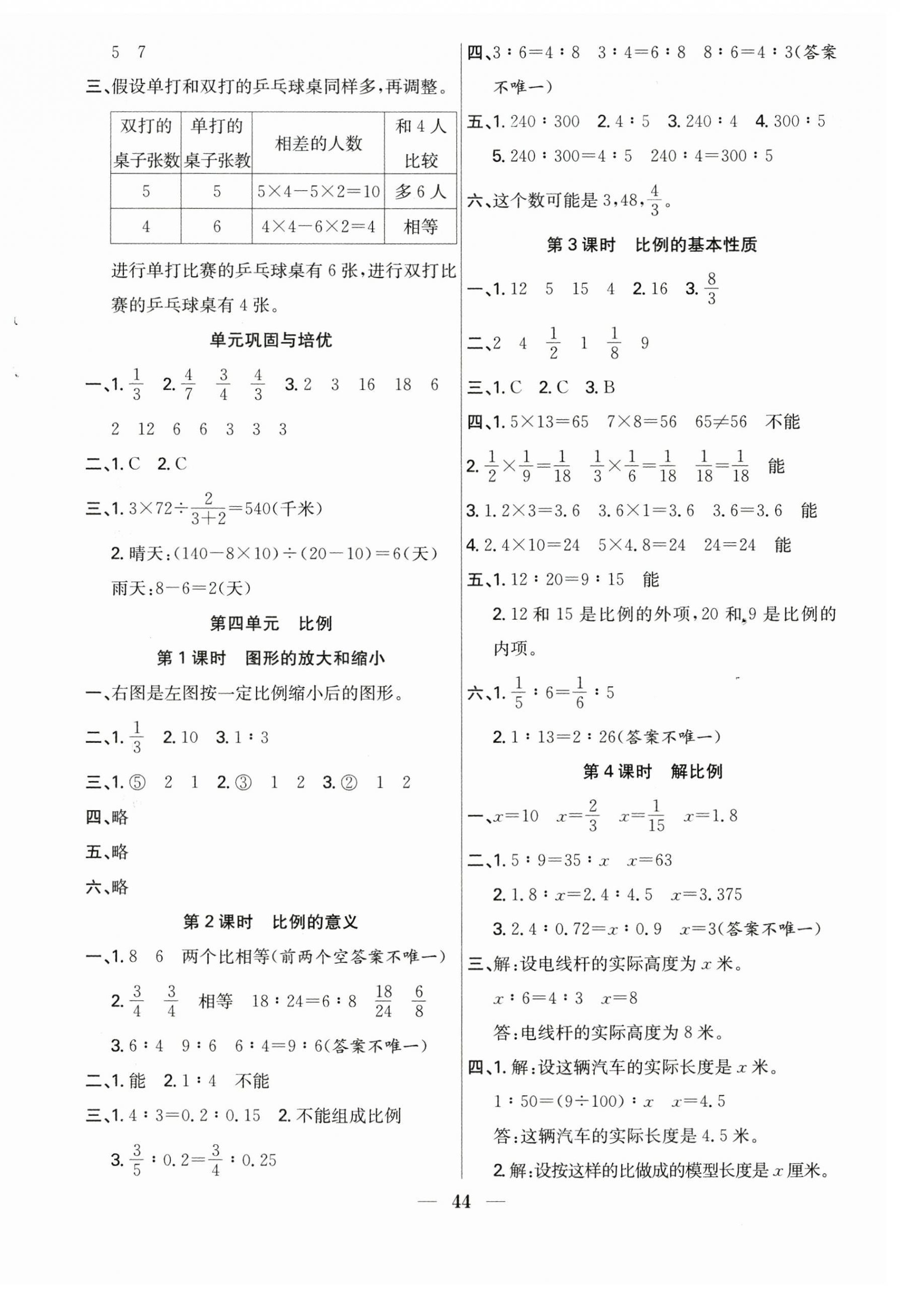 2025年贏在課堂課時(shí)作業(yè)六年級(jí)數(shù)學(xué)下冊(cè)蘇教版 第4頁