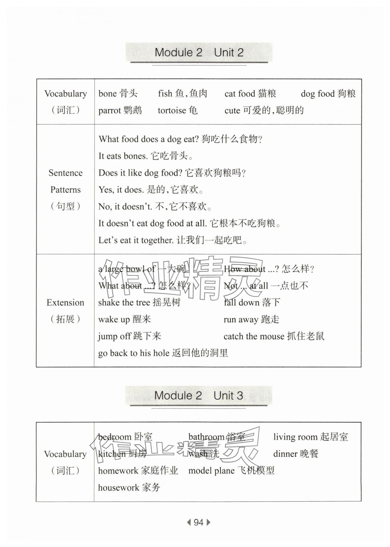 2024年华东师大版一课一练四年级英语下册沪教版五四制 参考答案第4页