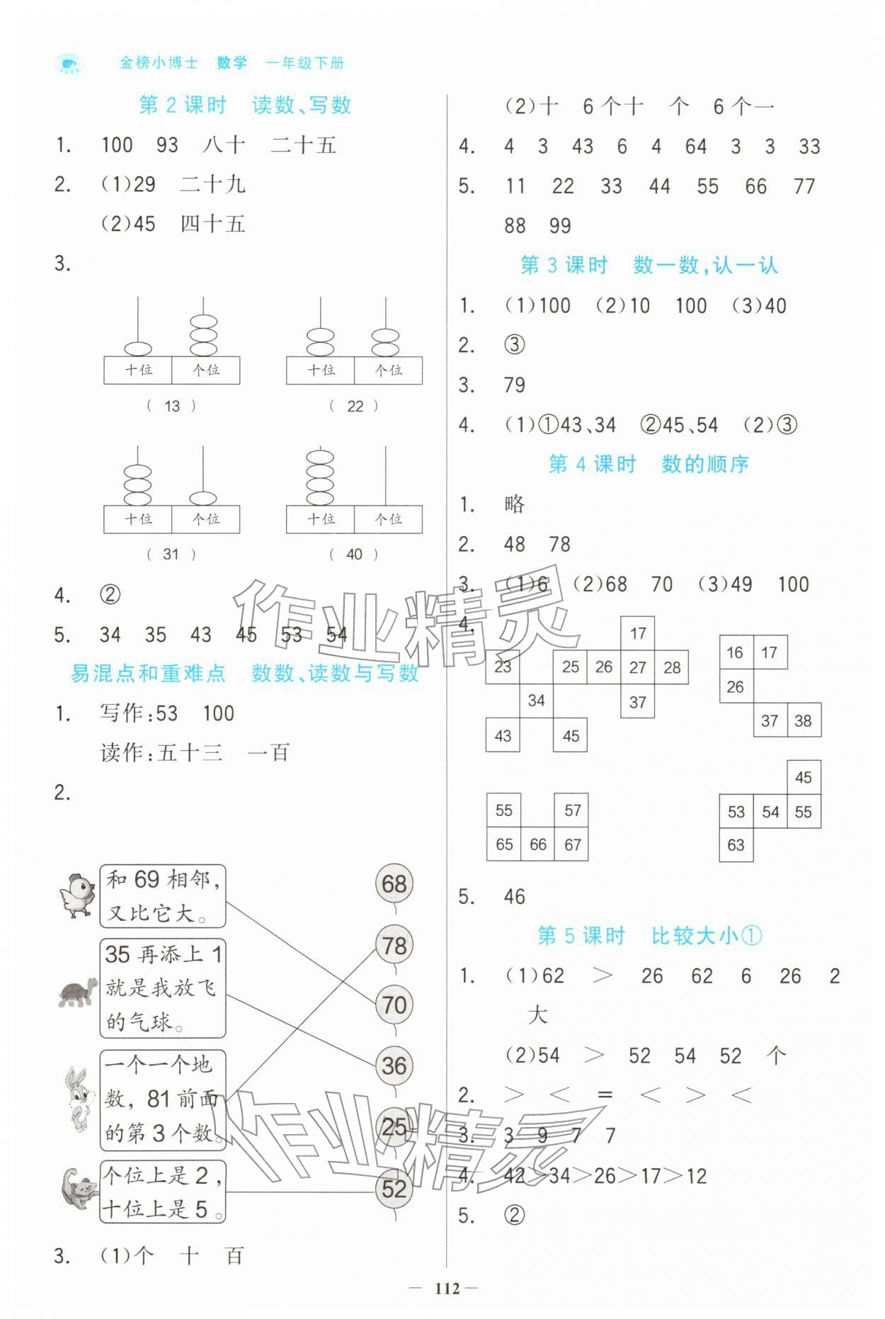2026年世纪金榜金榜小博士一年级数学下册人教版&nbsp;第4页