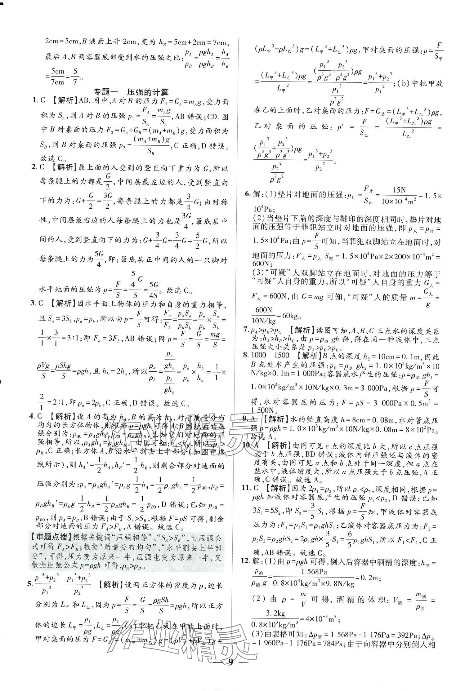 2024年追夢之旅大先生八年級物理下冊滬科版河南專版 第9頁