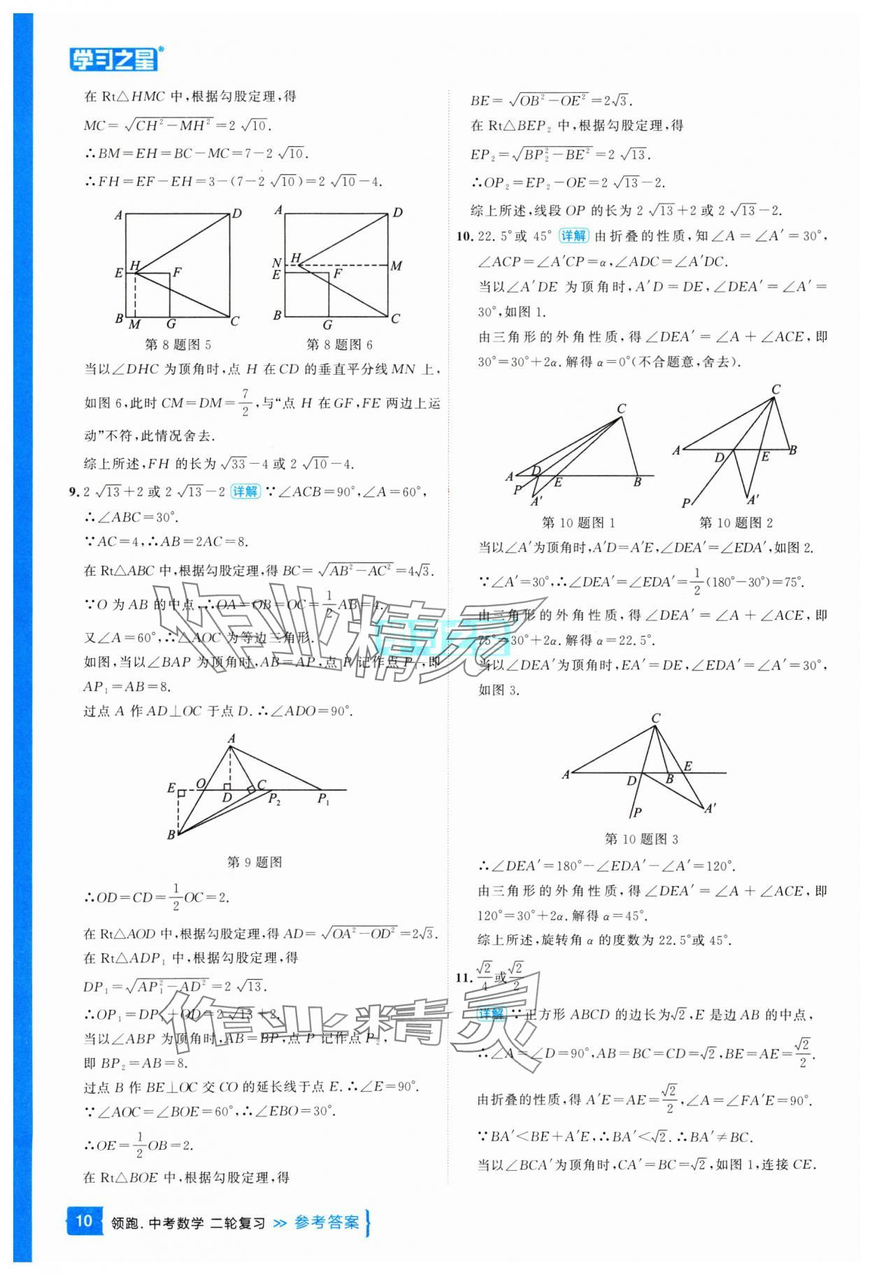 2025年領(lǐng)跑中考數(shù)學(xué)二輪復(fù)習(xí)遼寧專版 參考答案第10頁