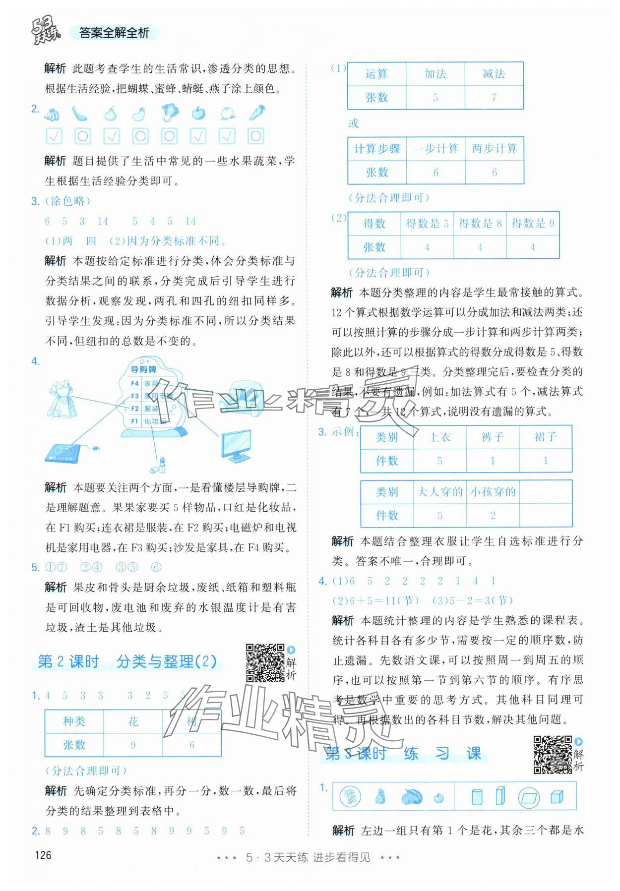 2024年53天天练一年级数学下册人教版 参考答案第10页