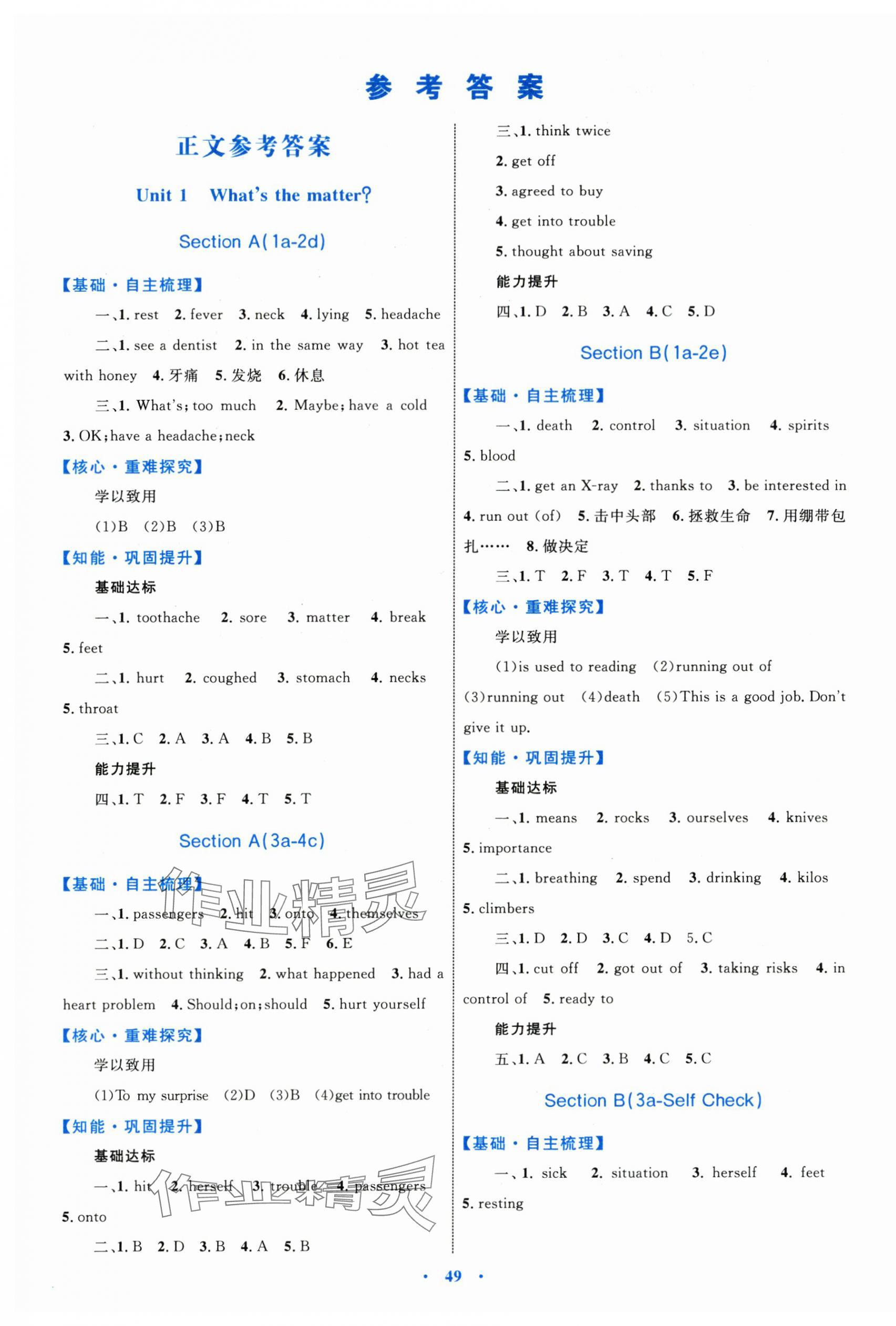 2024年同步學(xué)習(xí)目標(biāo)與檢測八年級英語下冊人教版 第1頁